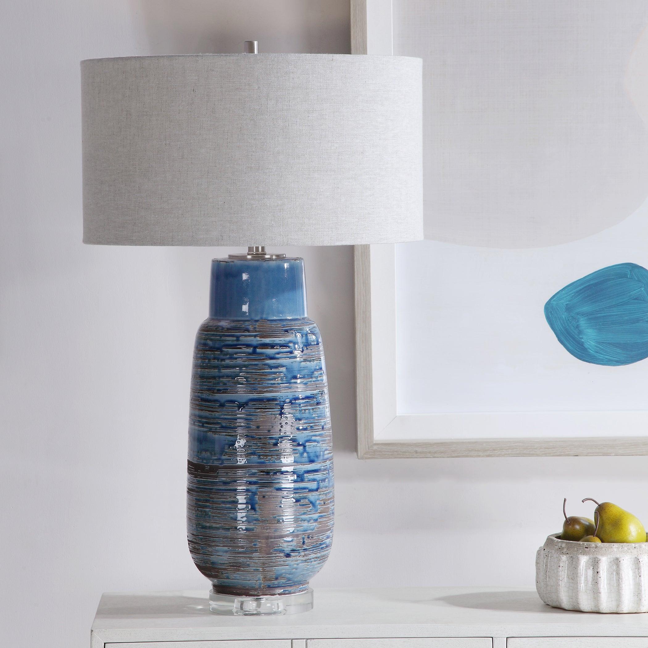 MAGELLAN BLUE TABLE LAMP - Remutear
