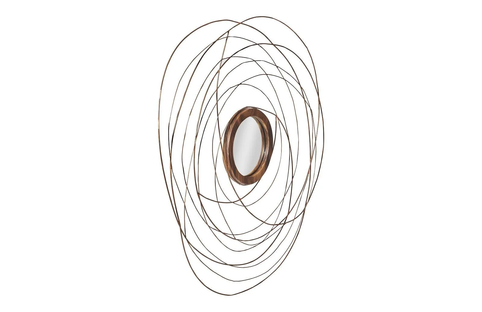 Nest Mirror, Chamcha Wood/Wire, Copper, LG - Remutear