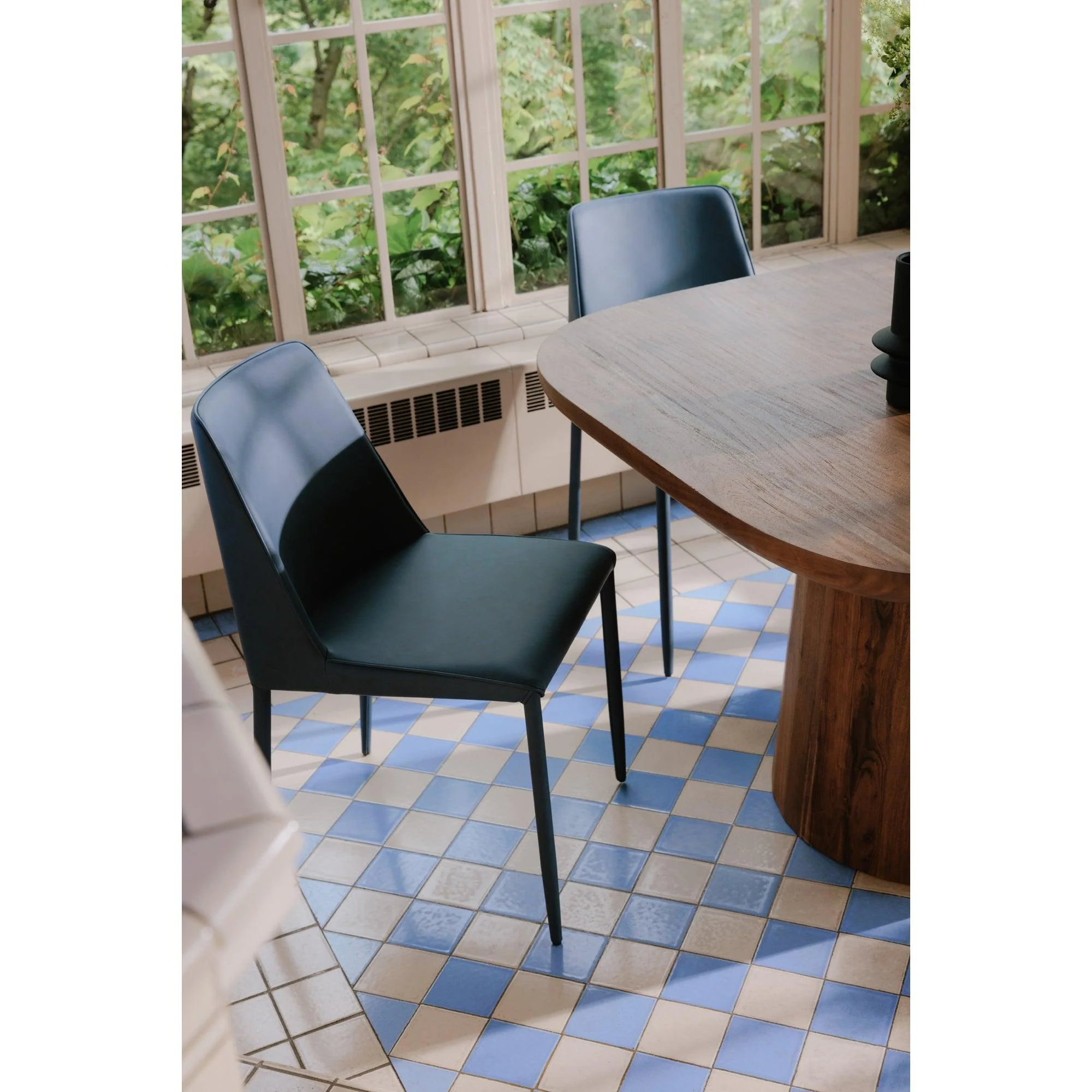 Nora Dining Chair Ocean Cavern Grey Vegan Leather - Set Of Two - Remutear