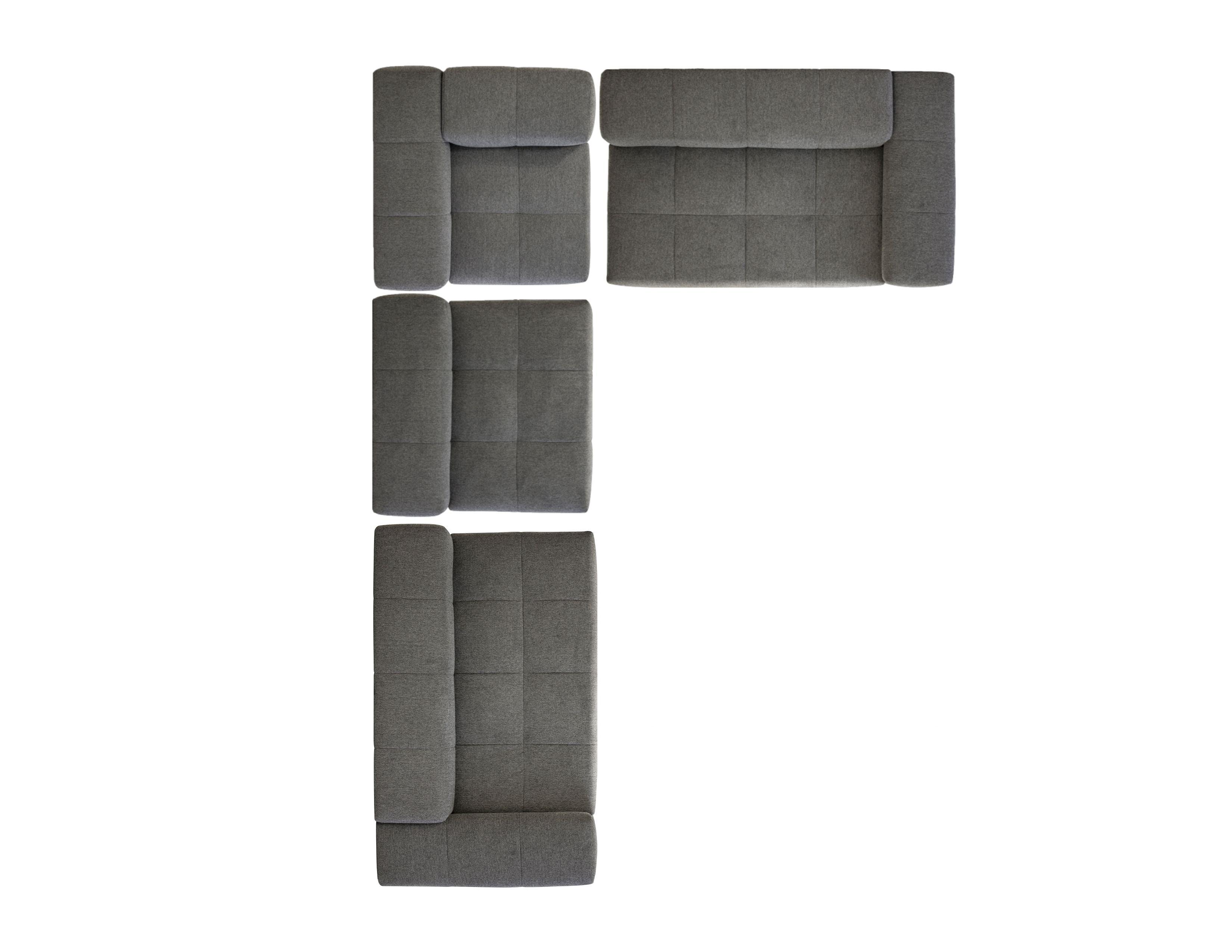 MALLOW Sectional 4-Piece (Corner, RAF, LAF, 1 Armless) - Remutear