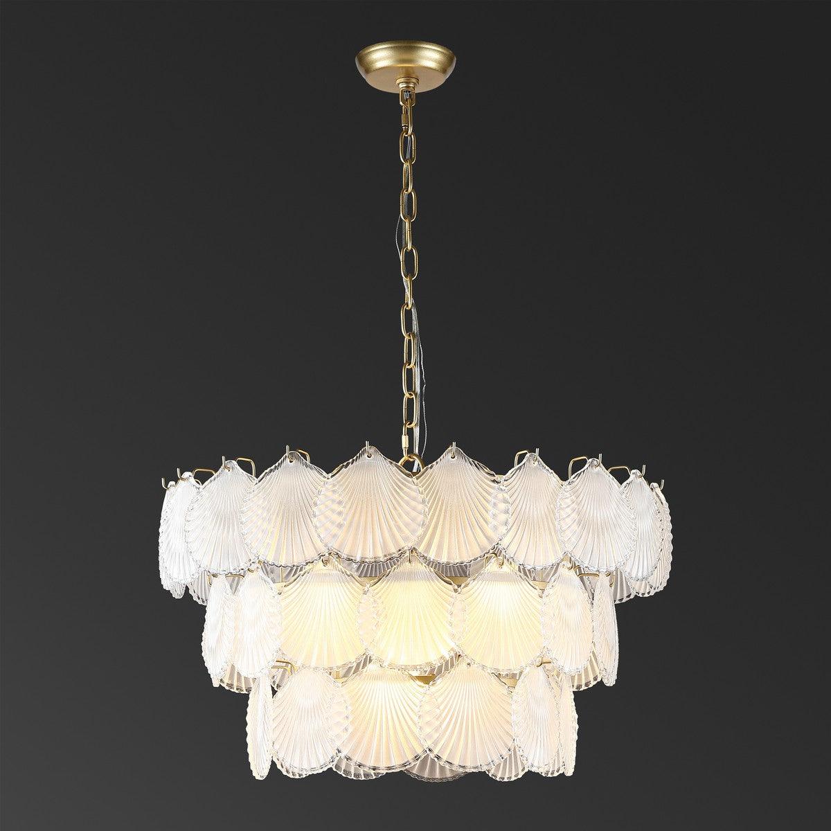 GUTIERREZ 3 TIER GLASS CHANDELIER - Remutear