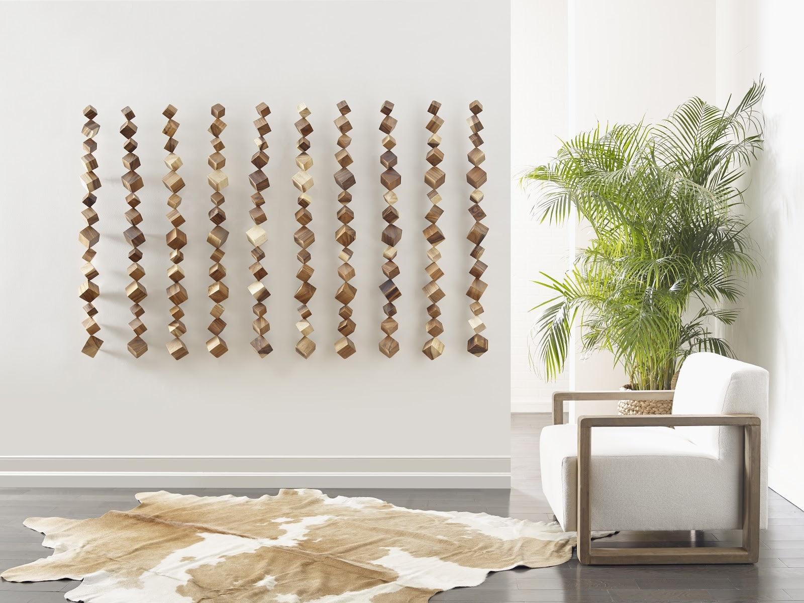 Dice Wall Art, Chamcha Wood, Natural - Remutear