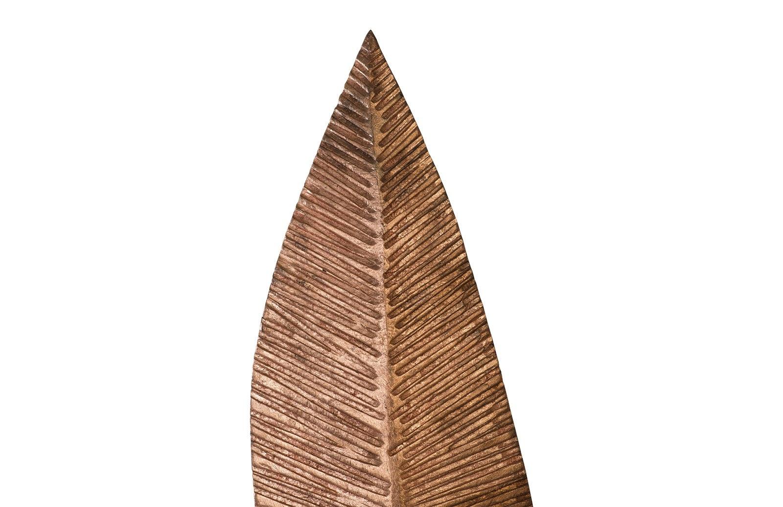 Carved Leaf on Stand, Copper Leaf, MD - Remutear