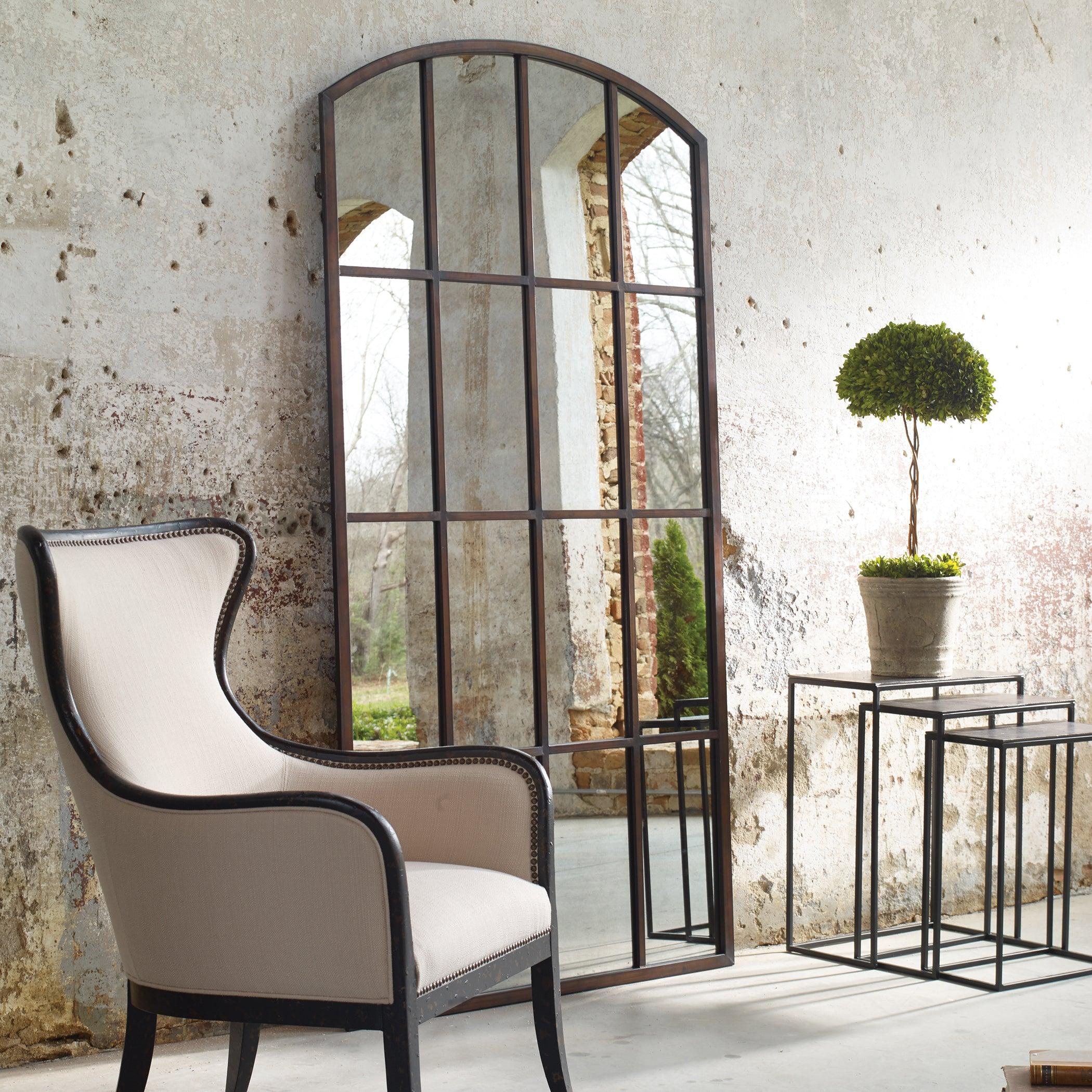 AMIEL ANTIQUE LARGE ARCH MIRROR - Remutear