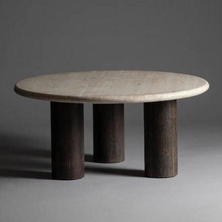 JENNAMIRA TRAVERTINE TOP COFFEE TABLE - Remutear