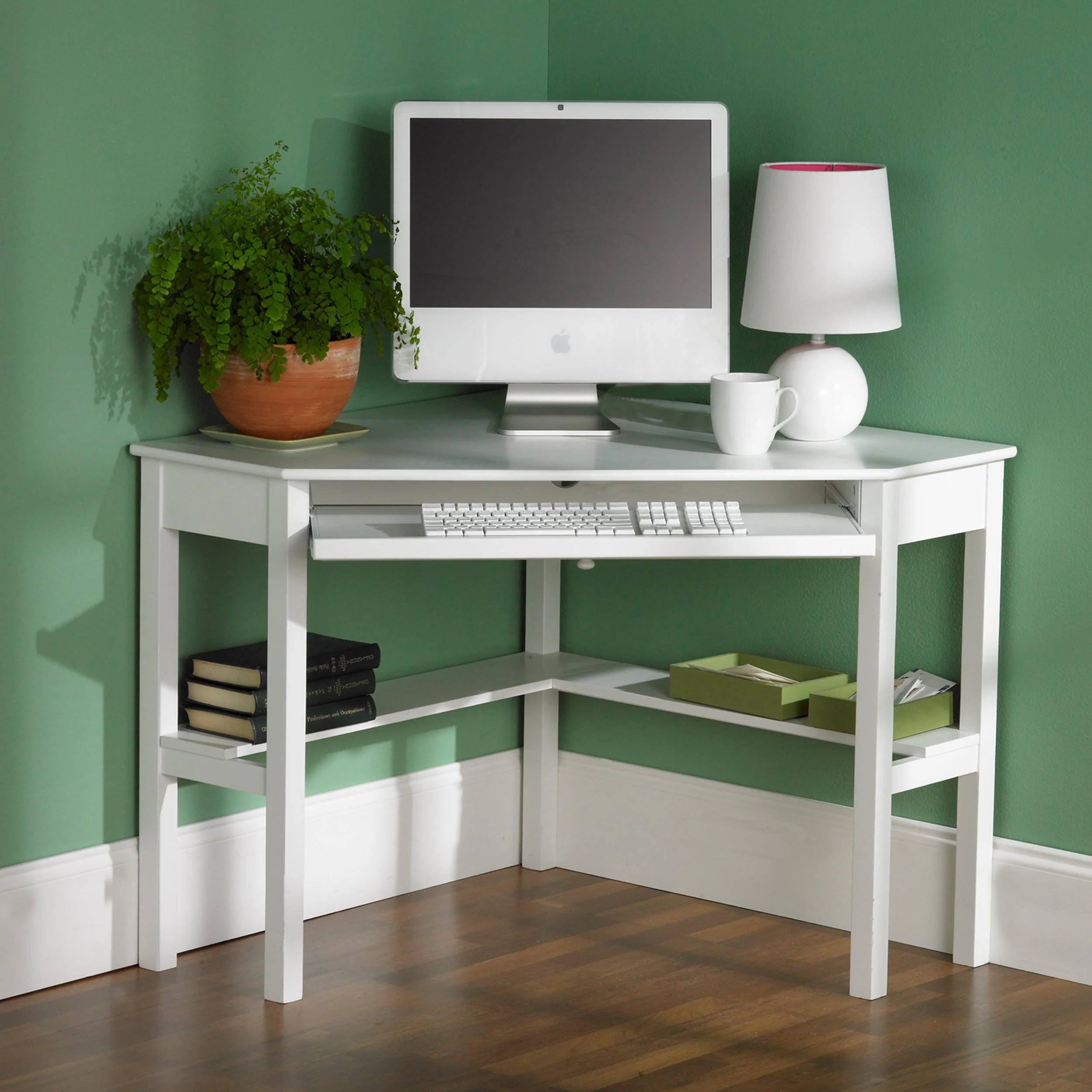 Wardboro Corner Computer Desk - White - Remutear