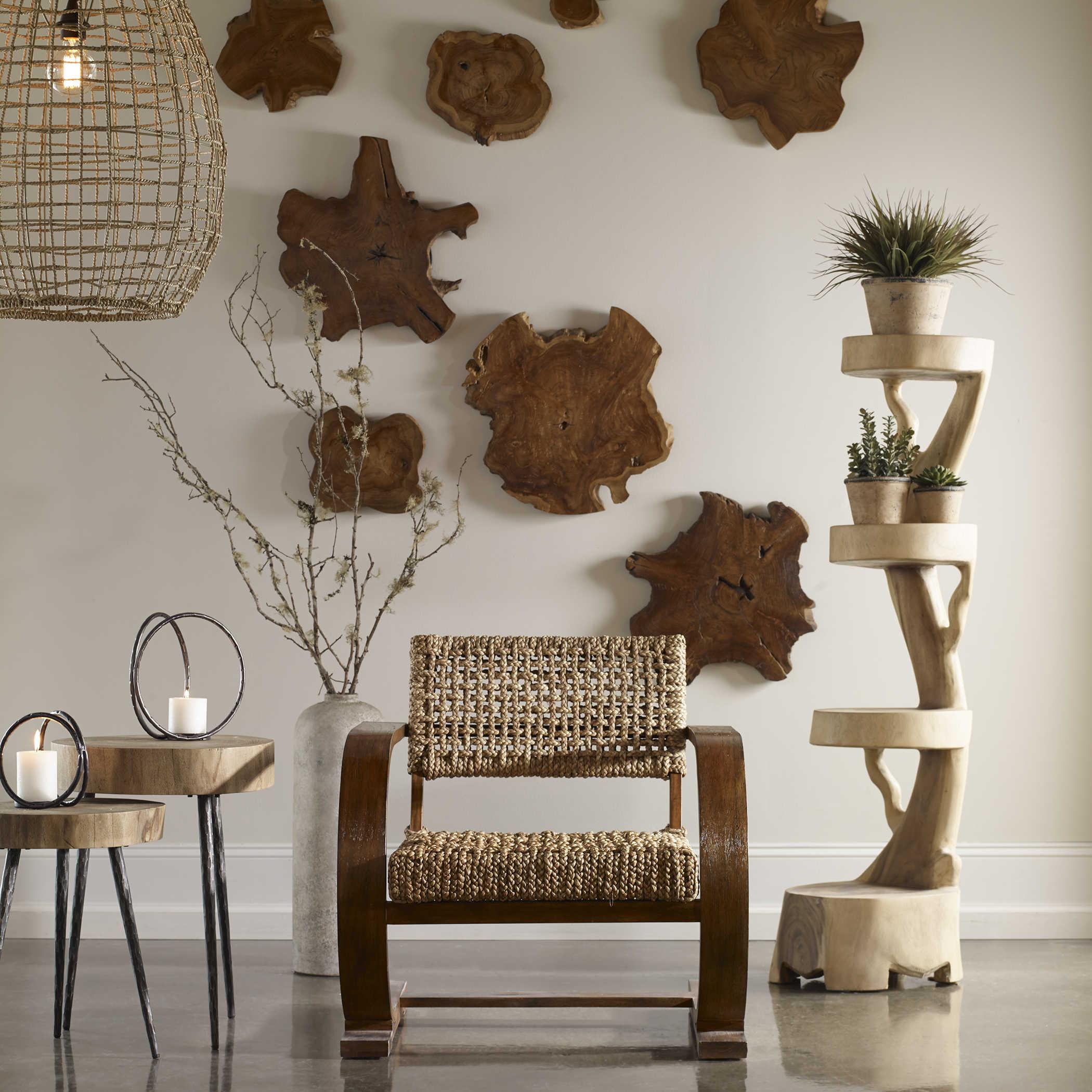 KALANI TEAK WALL ART SET/3 - Remutear
