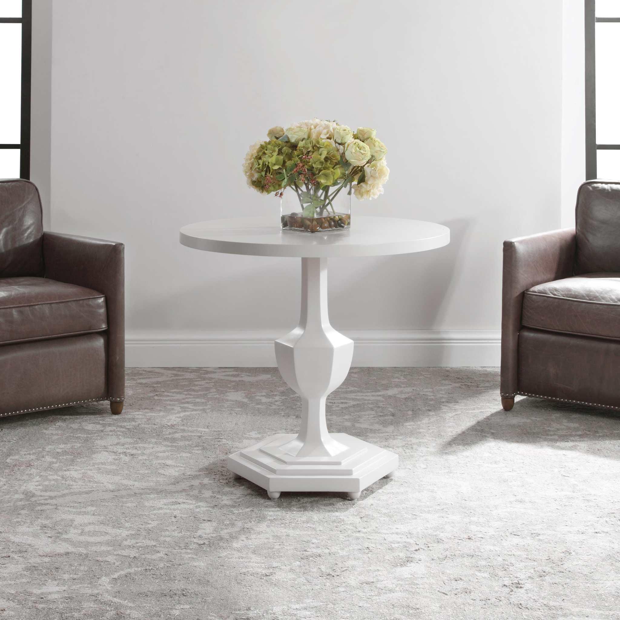 Kabarda White Foyer Table - Remutear