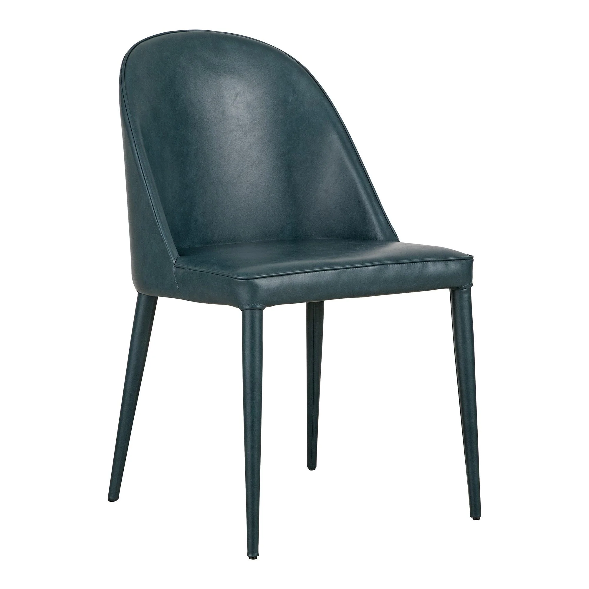 Burton Dining Chair Dark Teal Vegan Leather - Set Of Two - Remutear