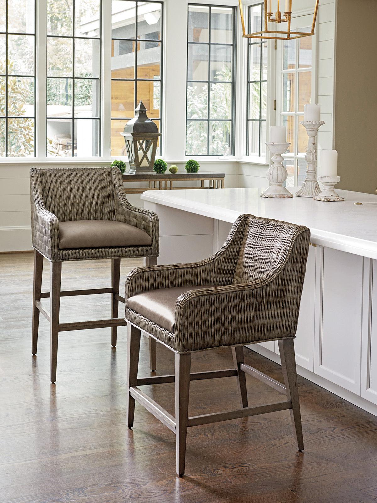 Cypress Point Turner Woven Counter Stool - Remutear