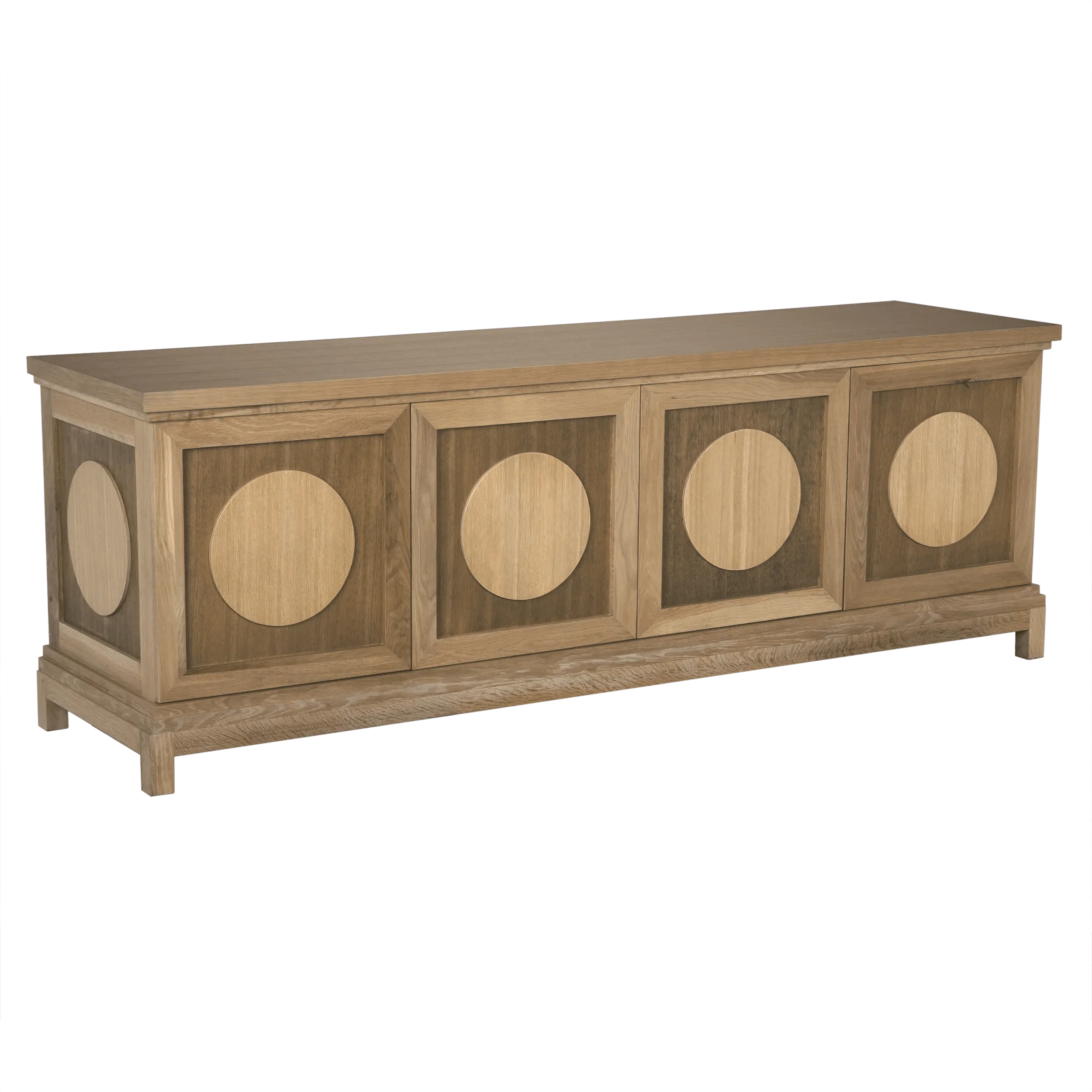 Wellington 4 Door Sideboard, White Oak - Remutear