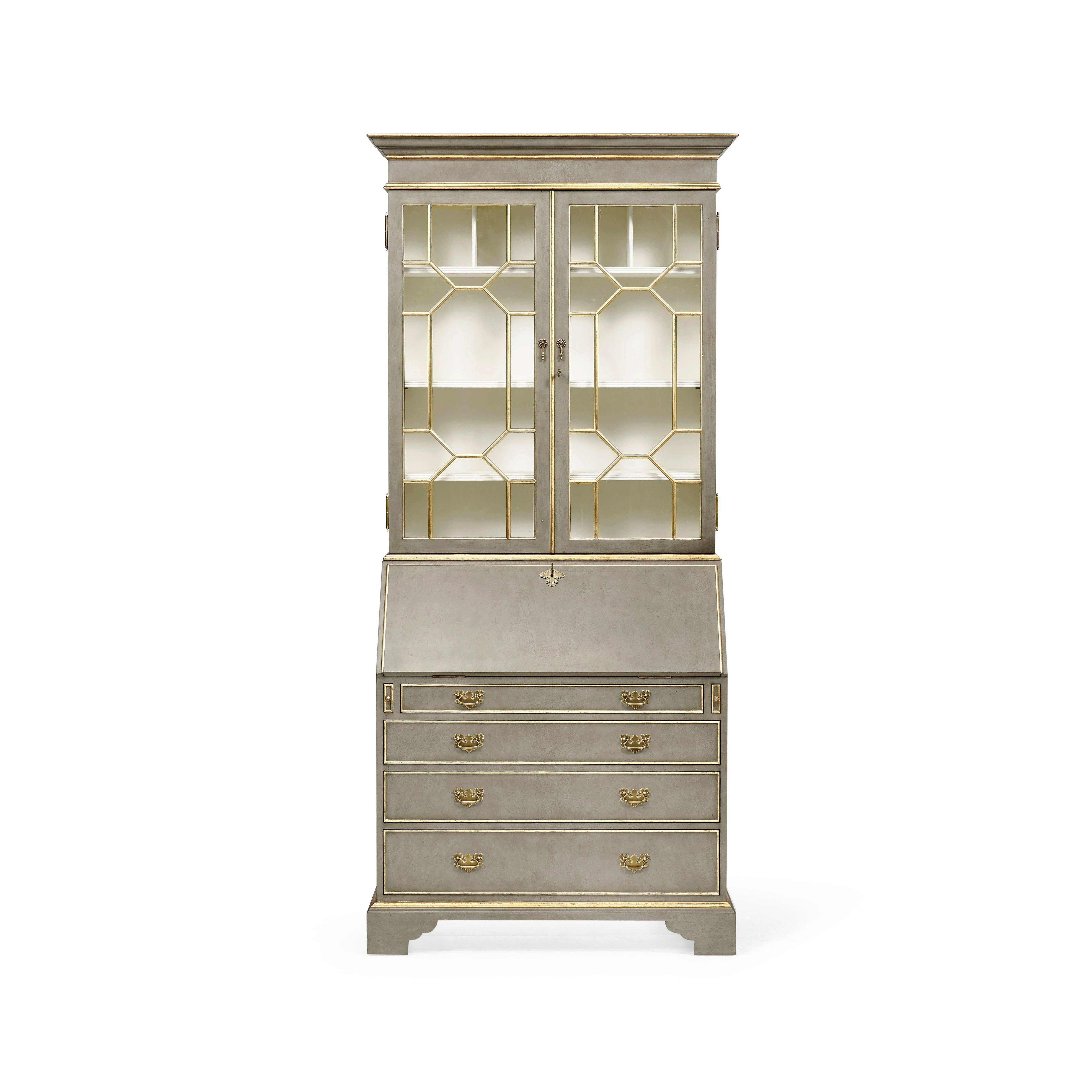 Buckingham Georgian Grey & Gilded Secretary - Remutear