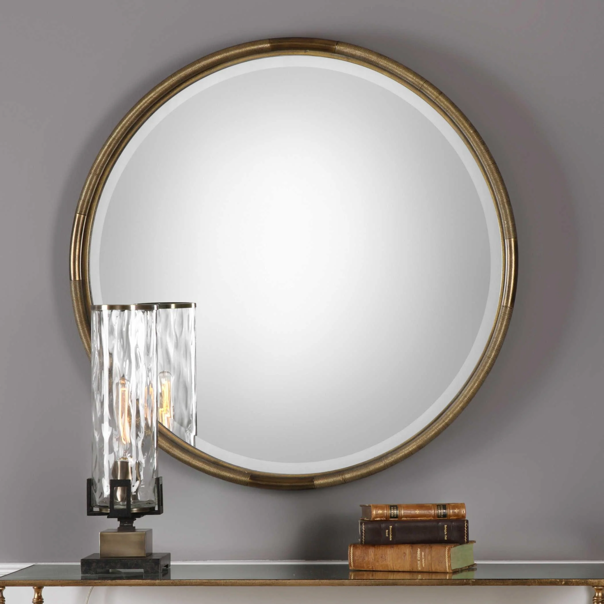 FINNICK IRON COIL ROUND MIRROR - Remutear