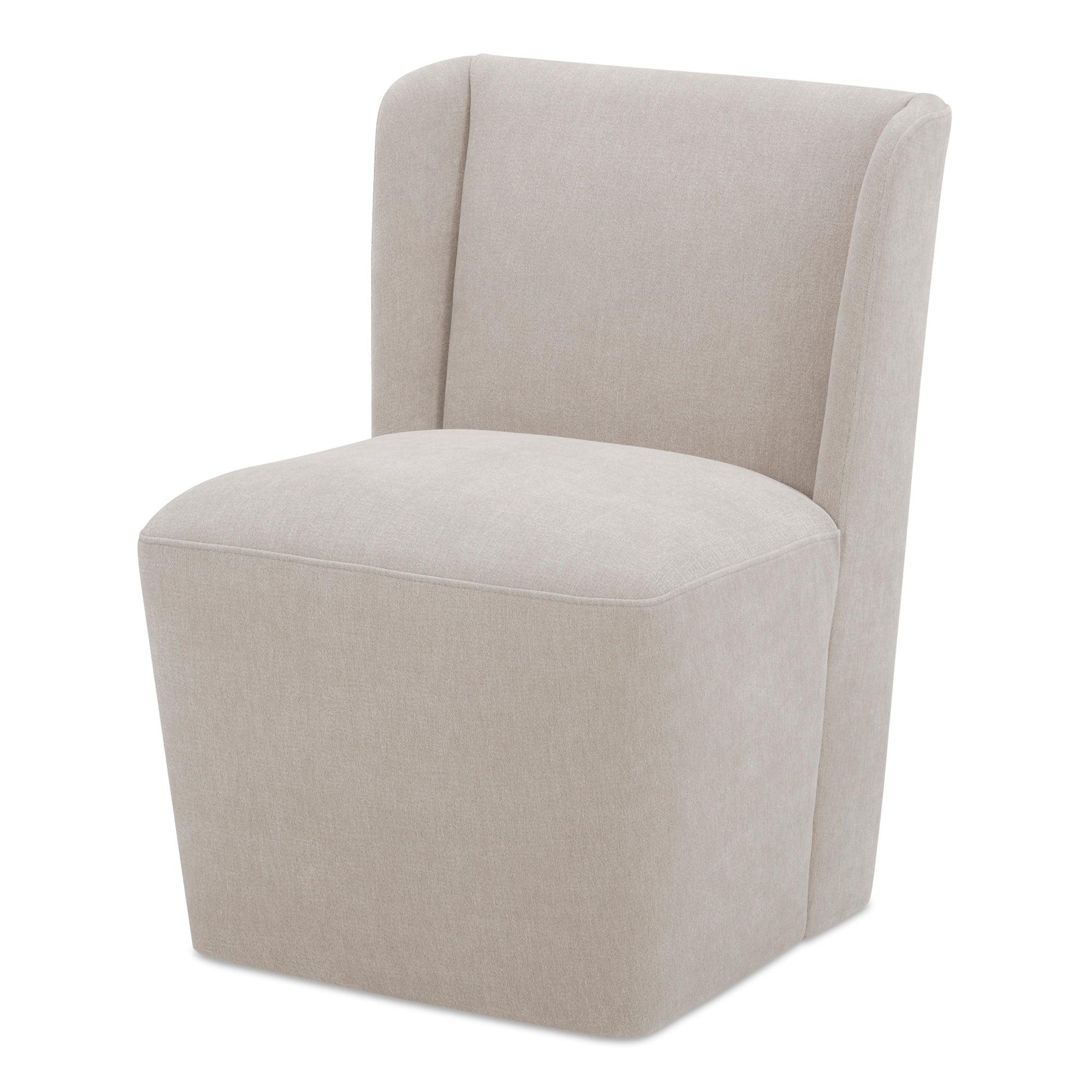 Cormac Rolling Dining Chair Performance Fabric Warm Sand - Remutear