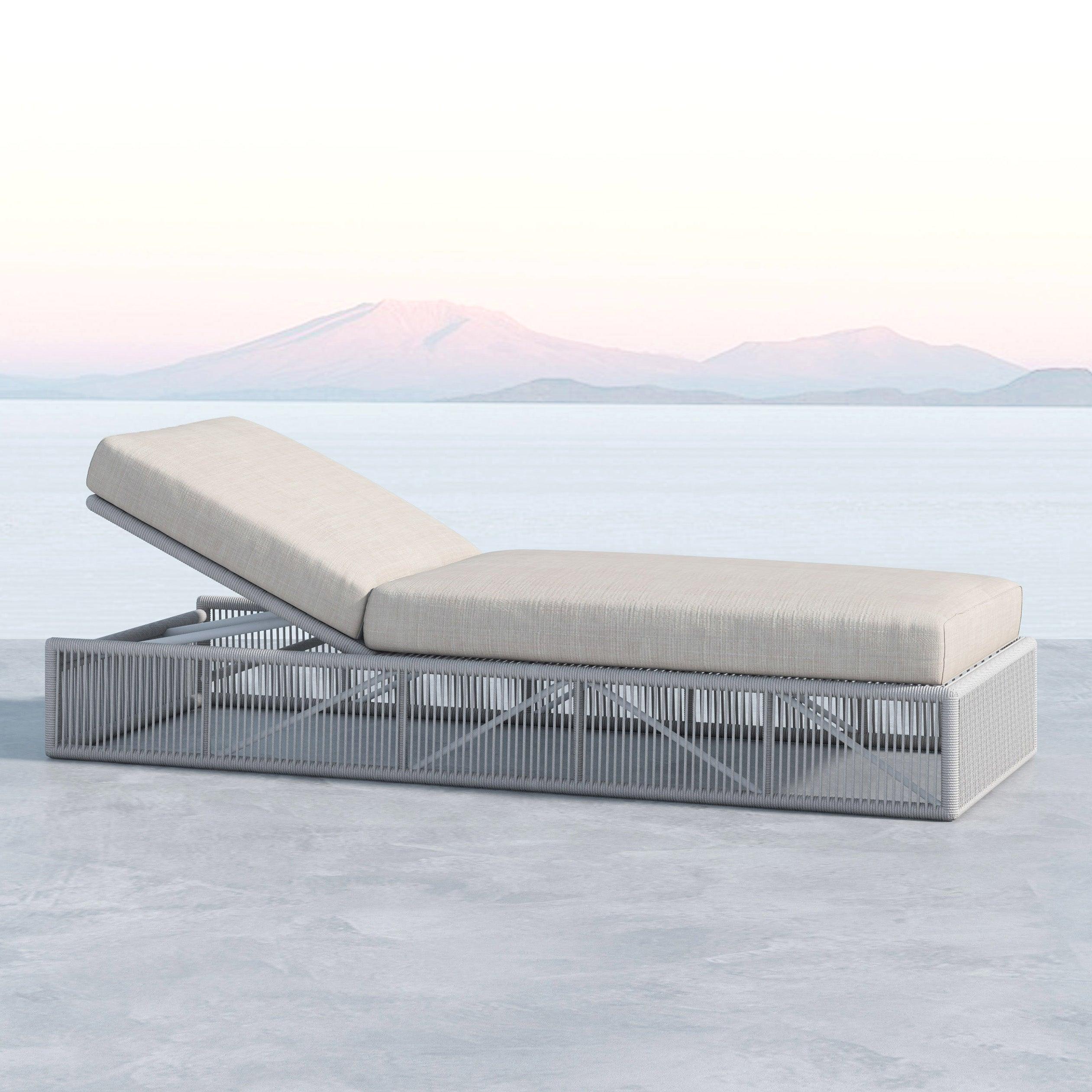 Miami Adjustable Chaise in Echo Ash w/ Self Welt - Remutear