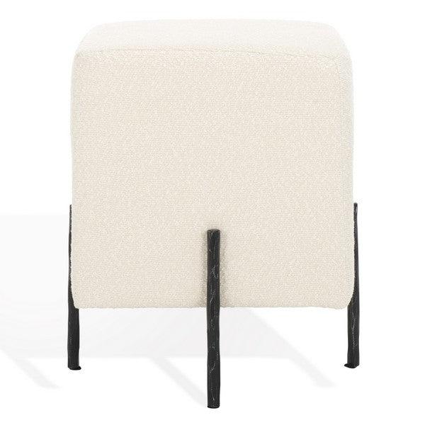 Jessa Square Boucle Ottoman - Remutear