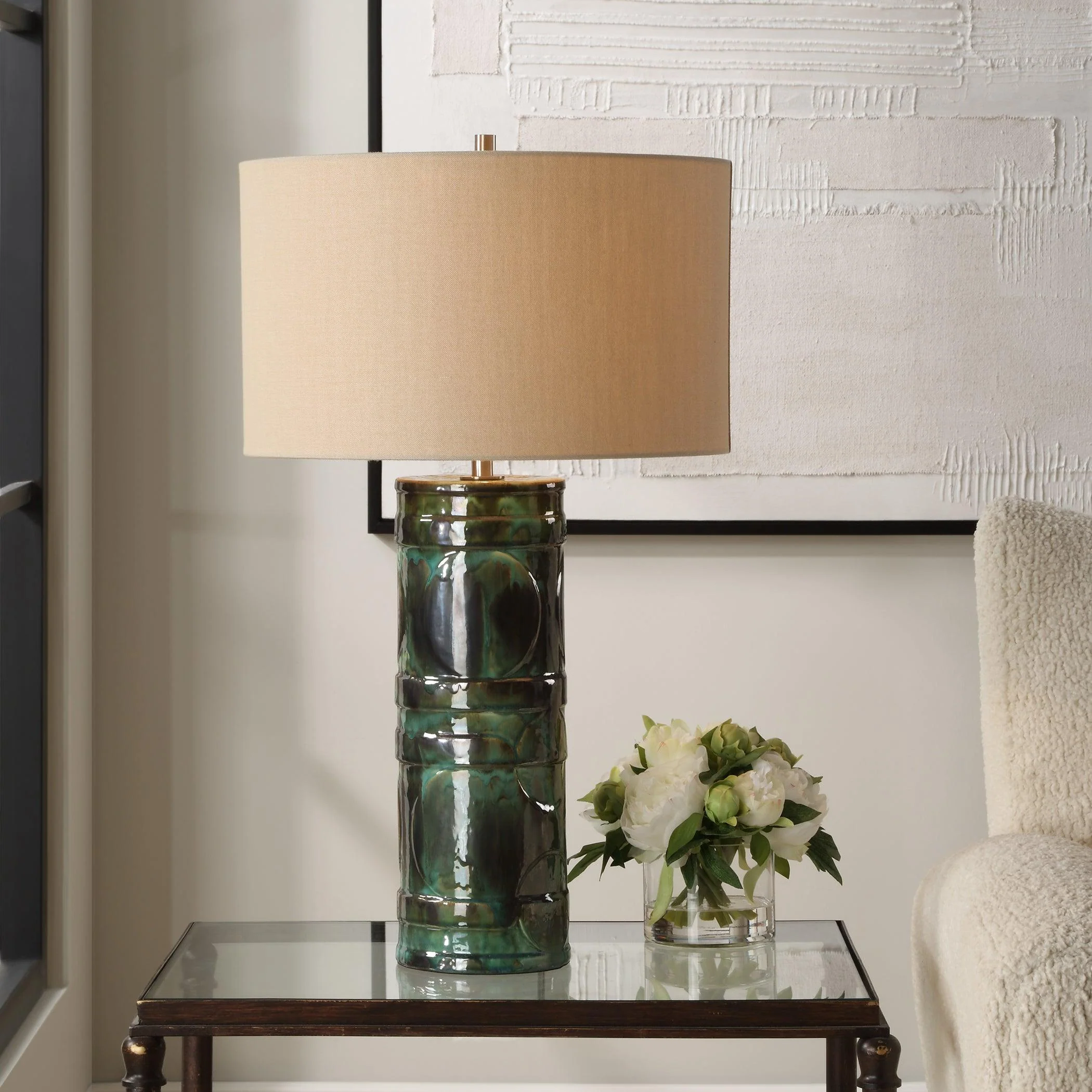 Loch Green Glaze Table Lamp - Remutear