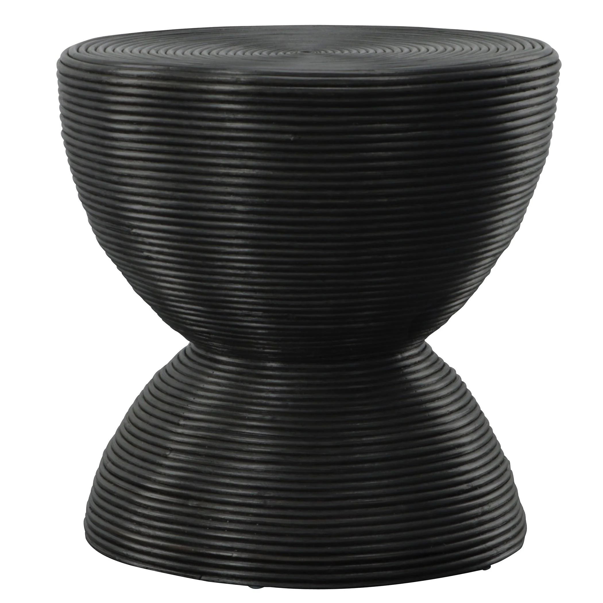 Bongo Black Rattan Side Table - Remutear