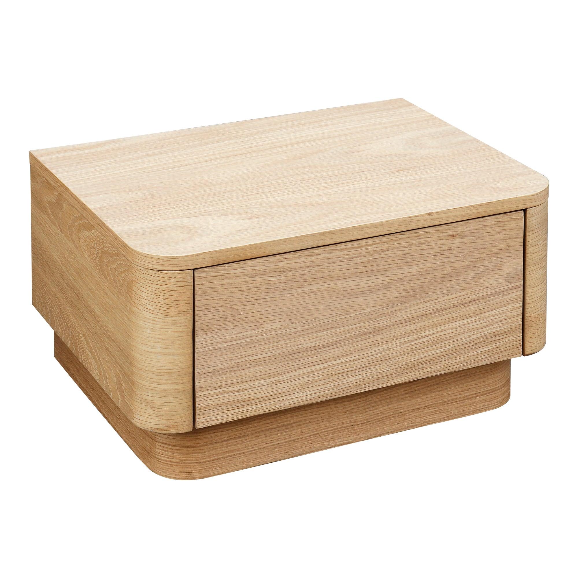 Round Off Nightstand Oak - Remutear