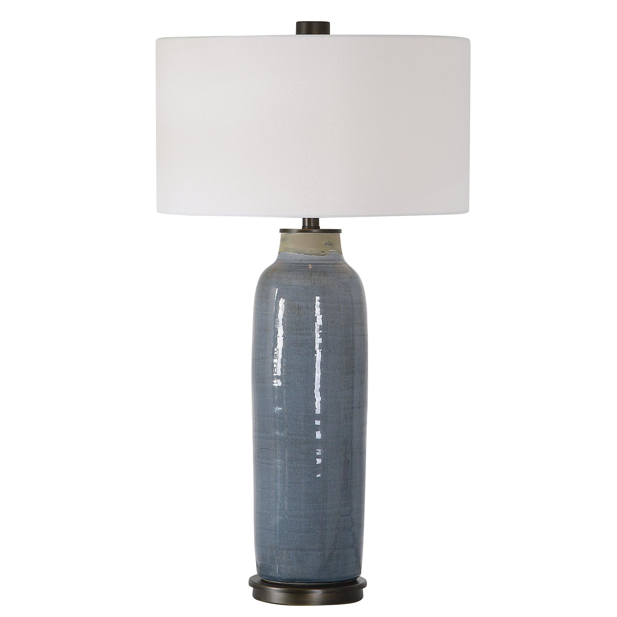 VICENTE SLATE BLUE TABLE LAMP - Remutear