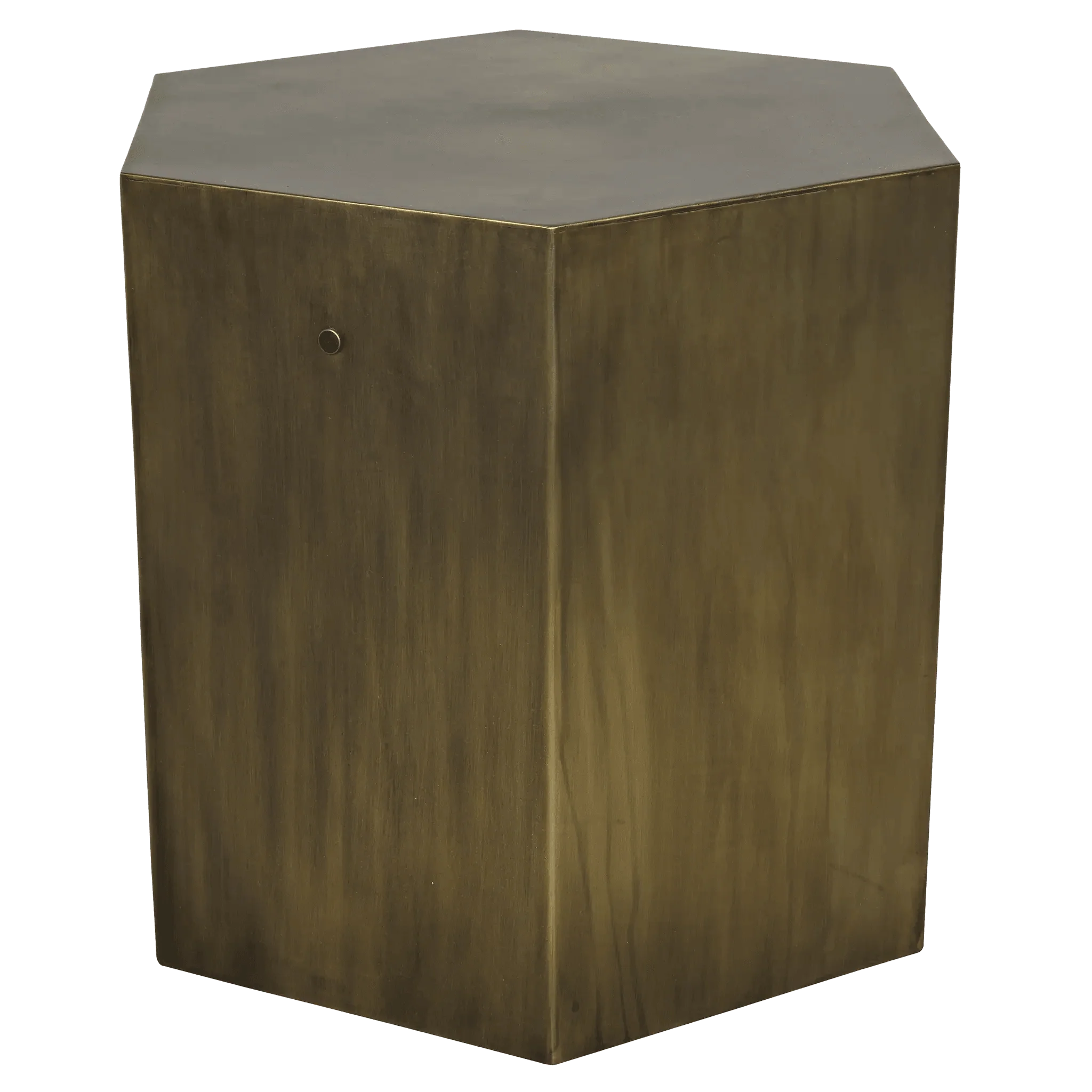 Aria Side Table B, Steel with Aged Brass Finish - Remutear