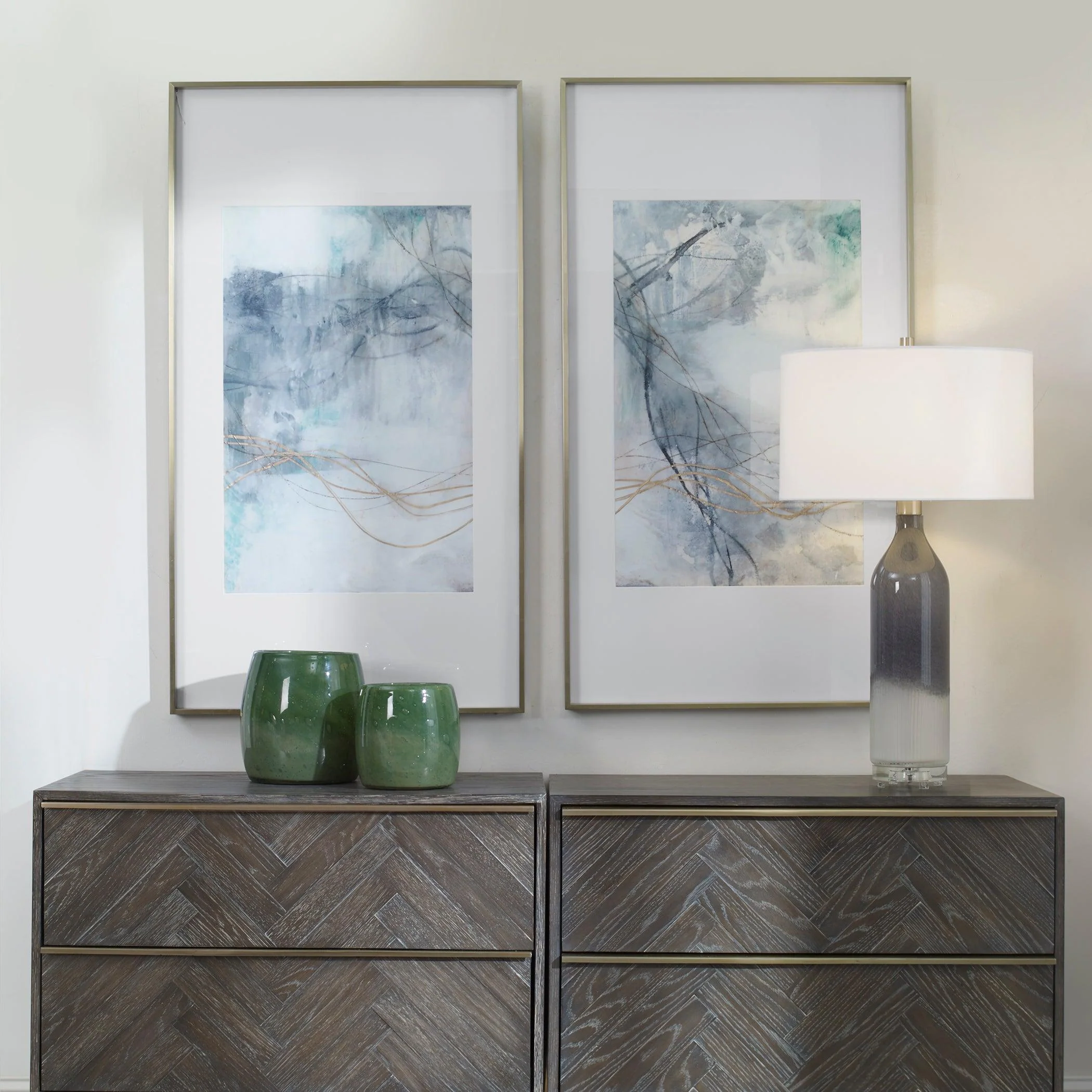 UNDULATING ORO ABSTRACT PRINTS, SET OF 2 - Remutear