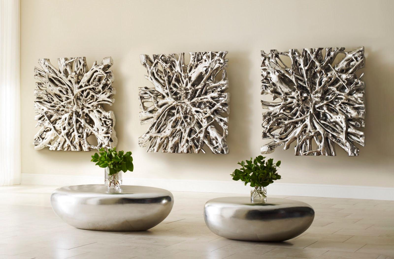 Square Root Wall Art, Silver Leaf, LG - Remutear