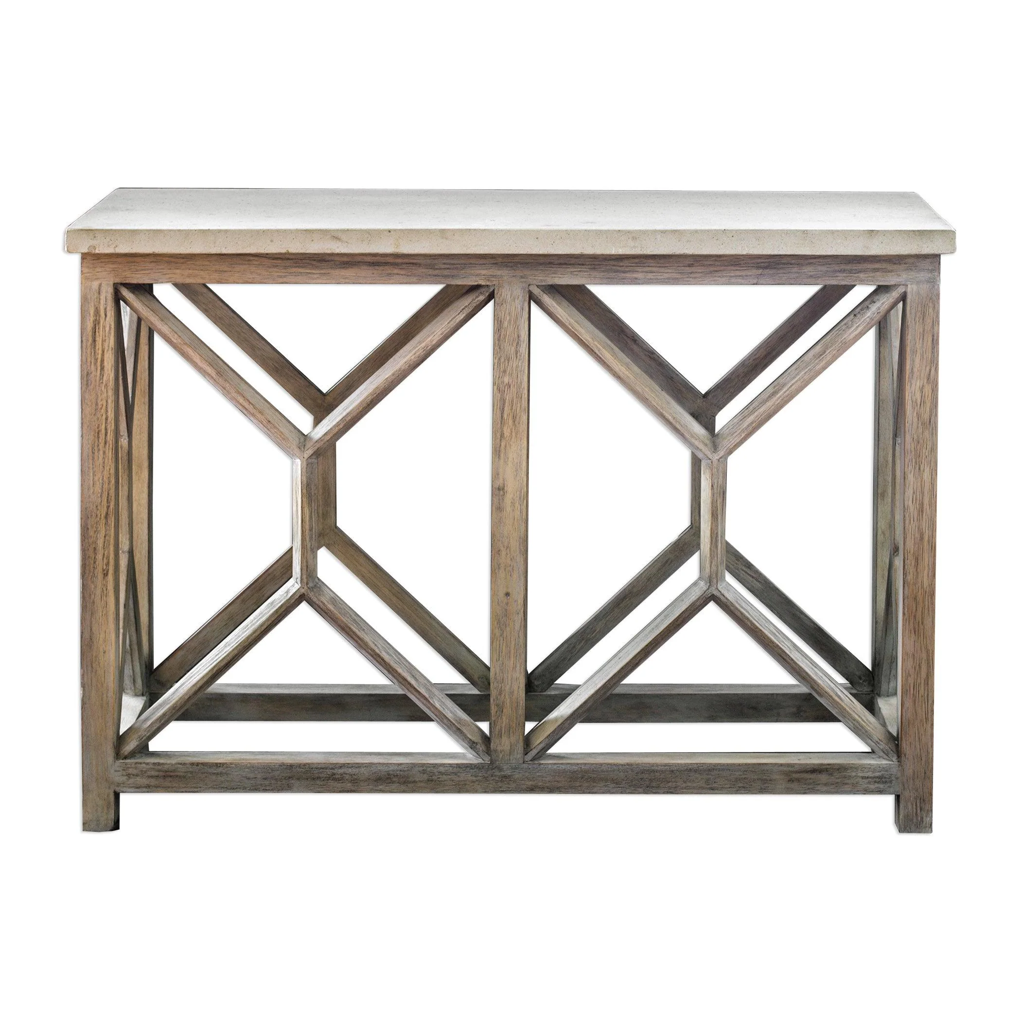 CATALI IVORY STONE CONSOLE TABLE - Remutear