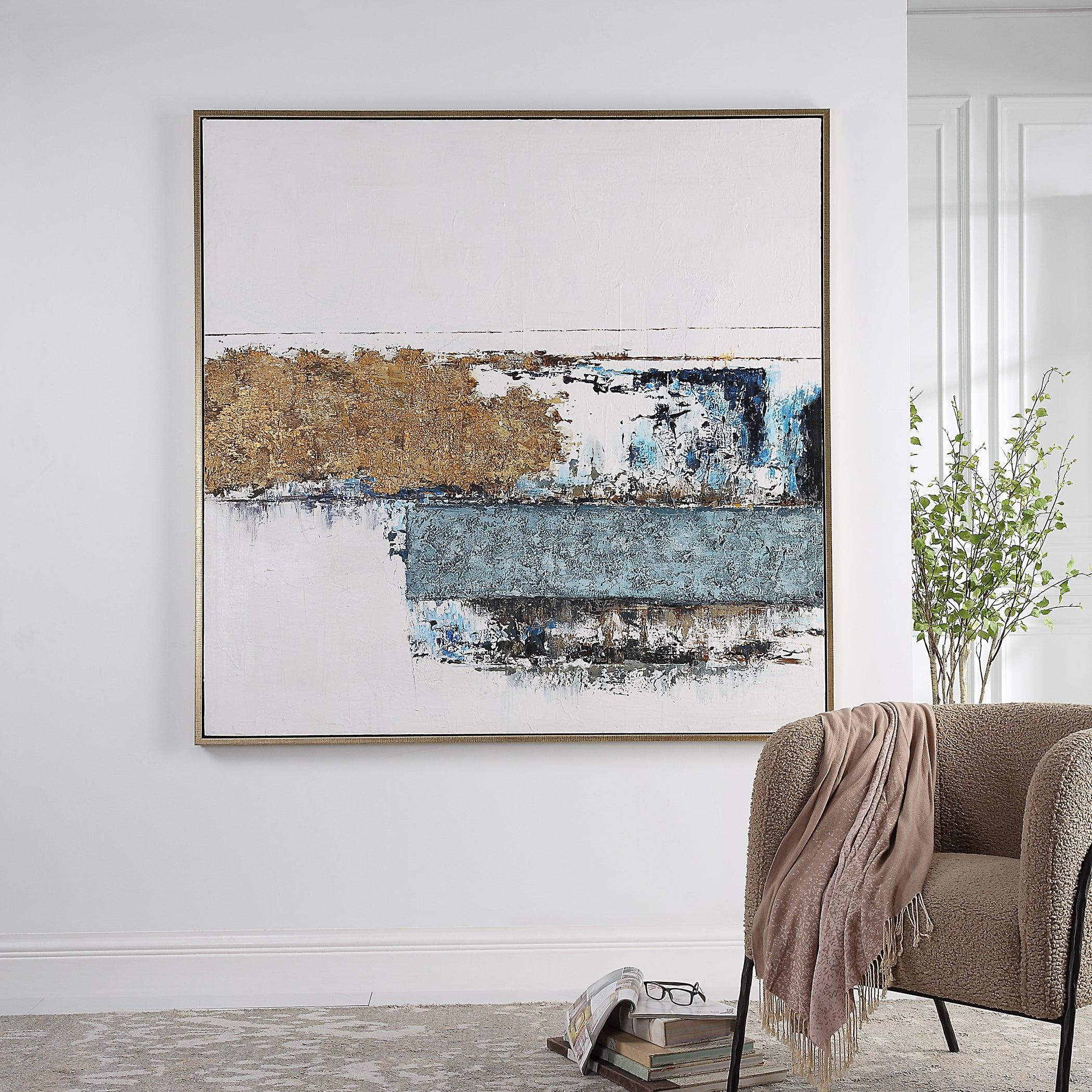 Stacked Against Hand Painted Canvas - Remutear