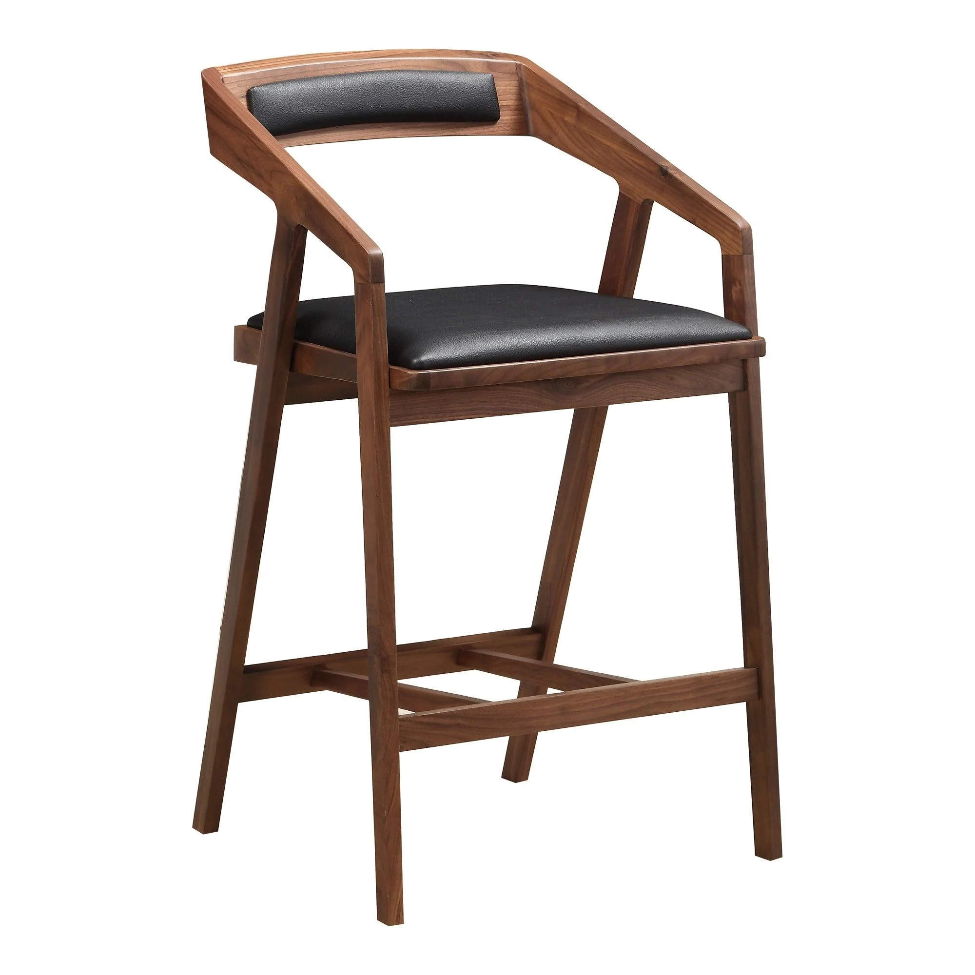 Padma Counter Stool Black Vegan Leather - Remutear