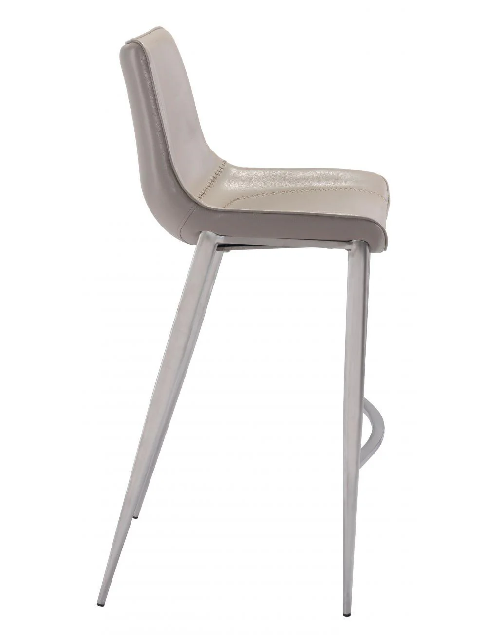 Magnus Bar Chair (Set of 2) Gray & Silver - Remutear