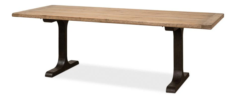 Decan Dining Table W/Iron Base - Remutear