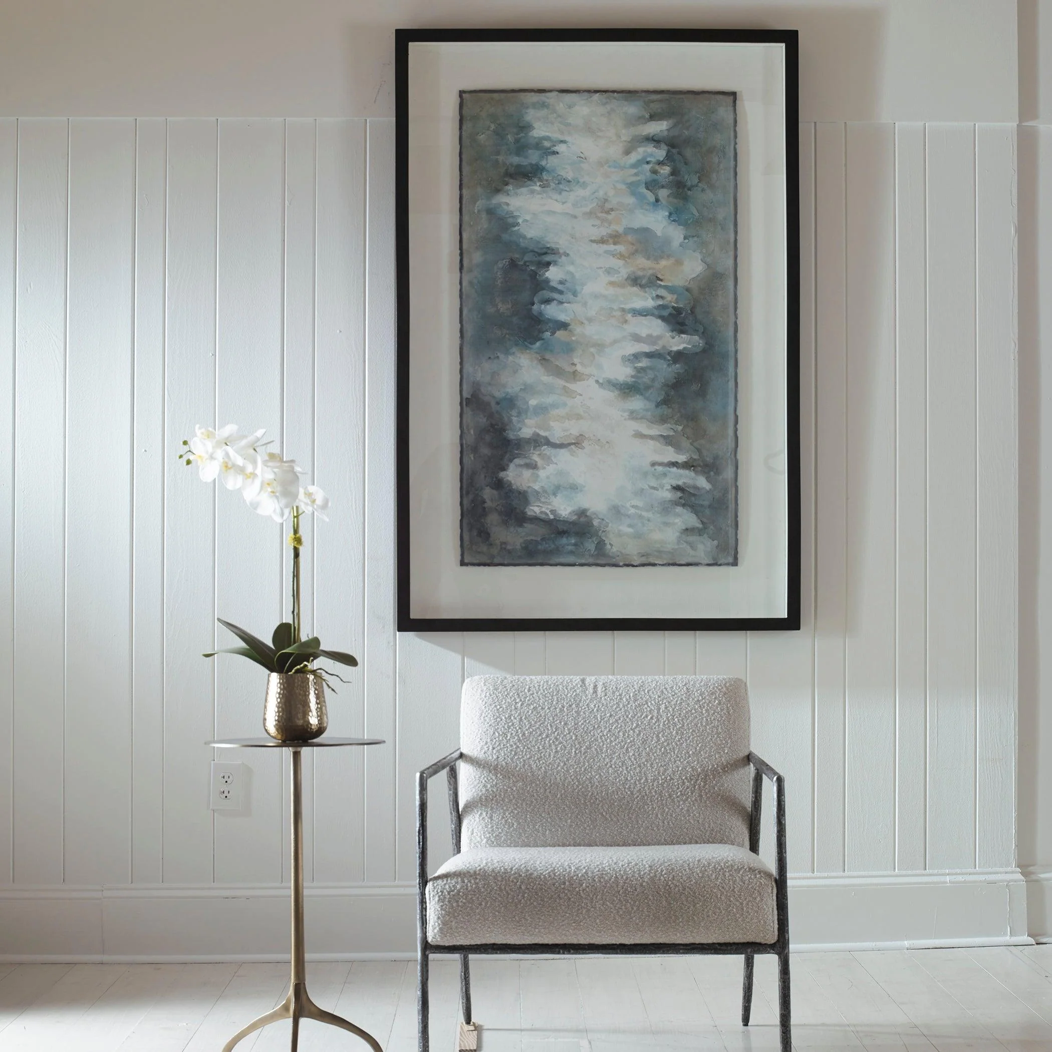 LAKESIDE GRANDE FRAMED ABSTRACT PRINT - Remutear