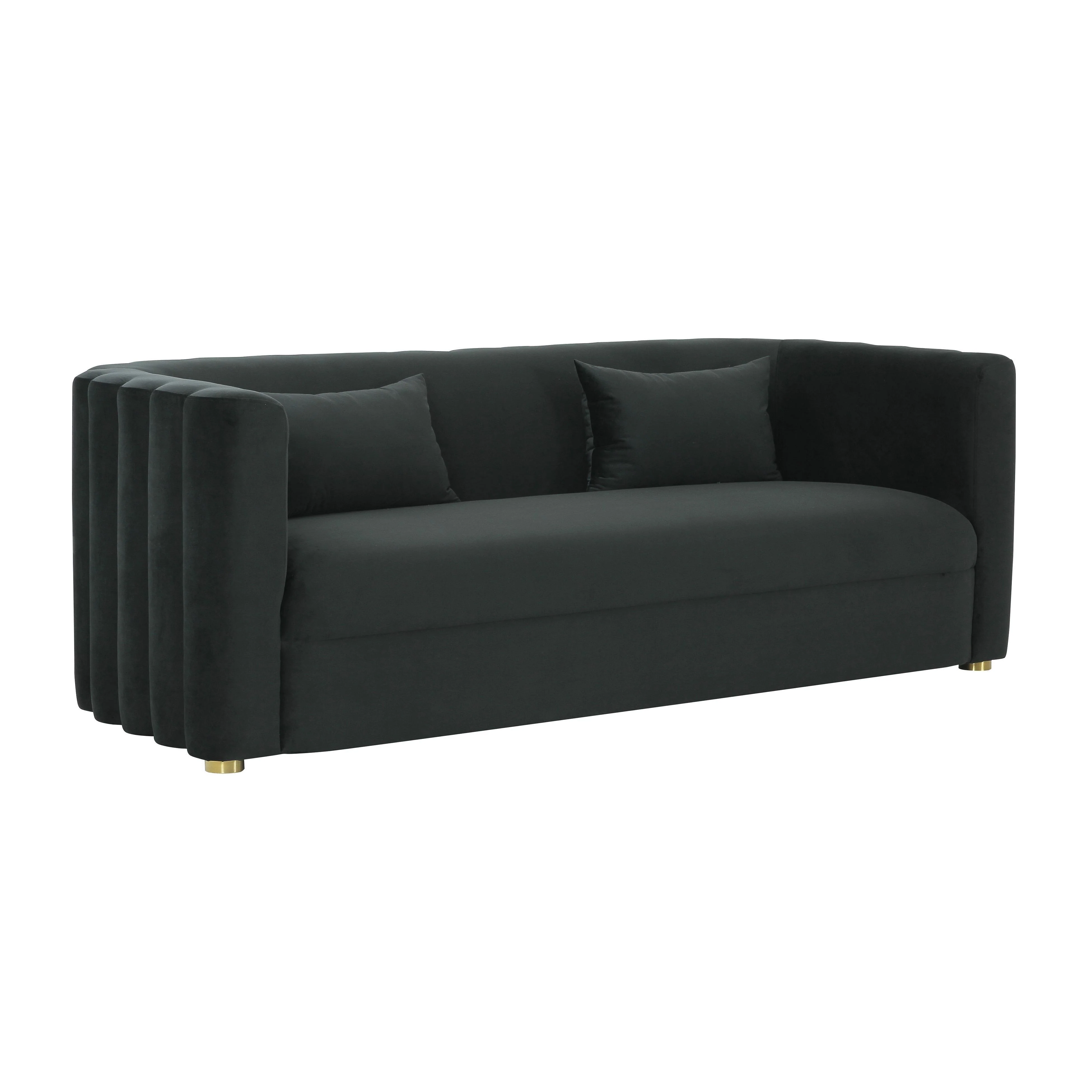 Callie Black Velvet Sofa - Remutear