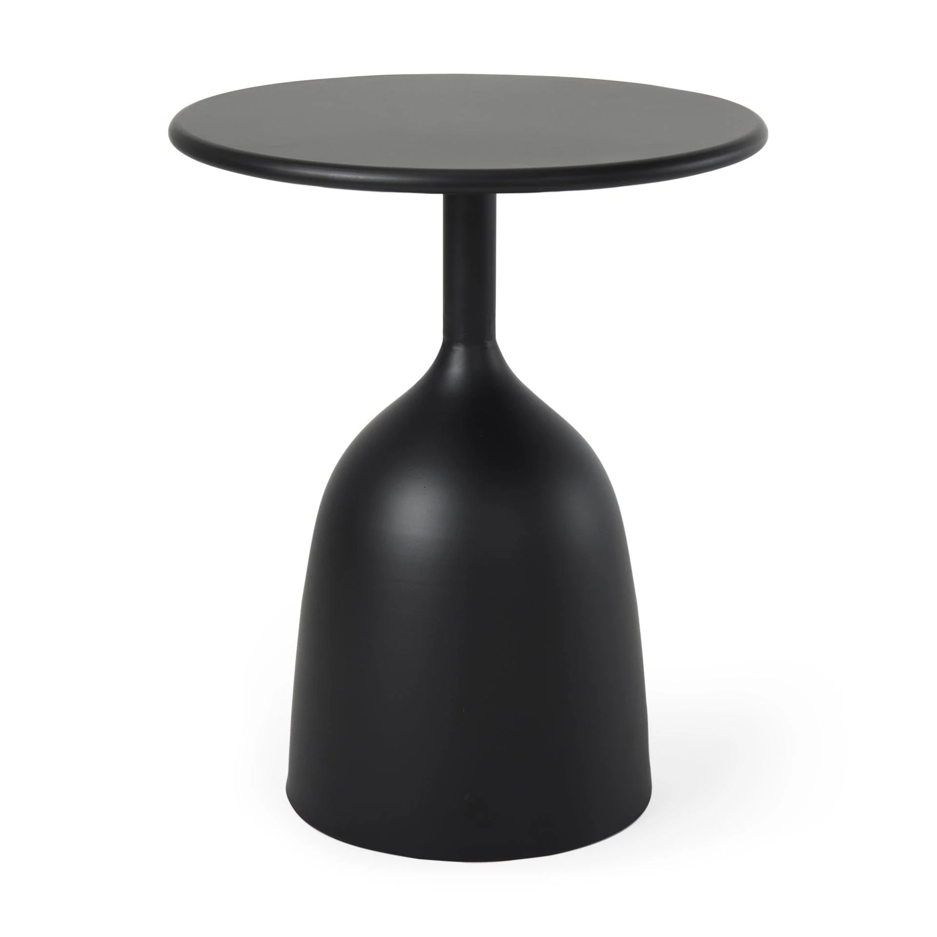 Talulla 16.5L x 16.5W x 19.7H Matte Black Metal Accent Table - Remutear