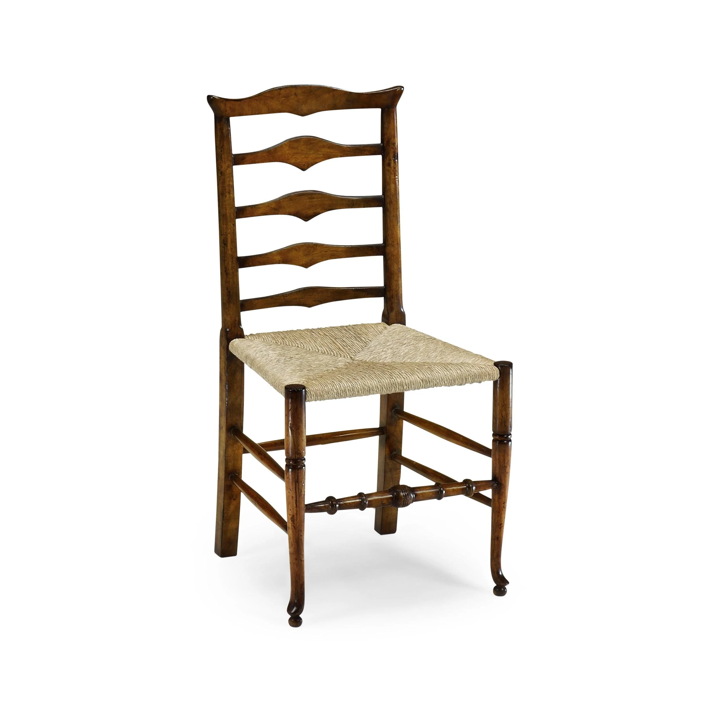 Casual Accents Walnut Triangular Ladderback Side Chair - Set of 2 - Remutear