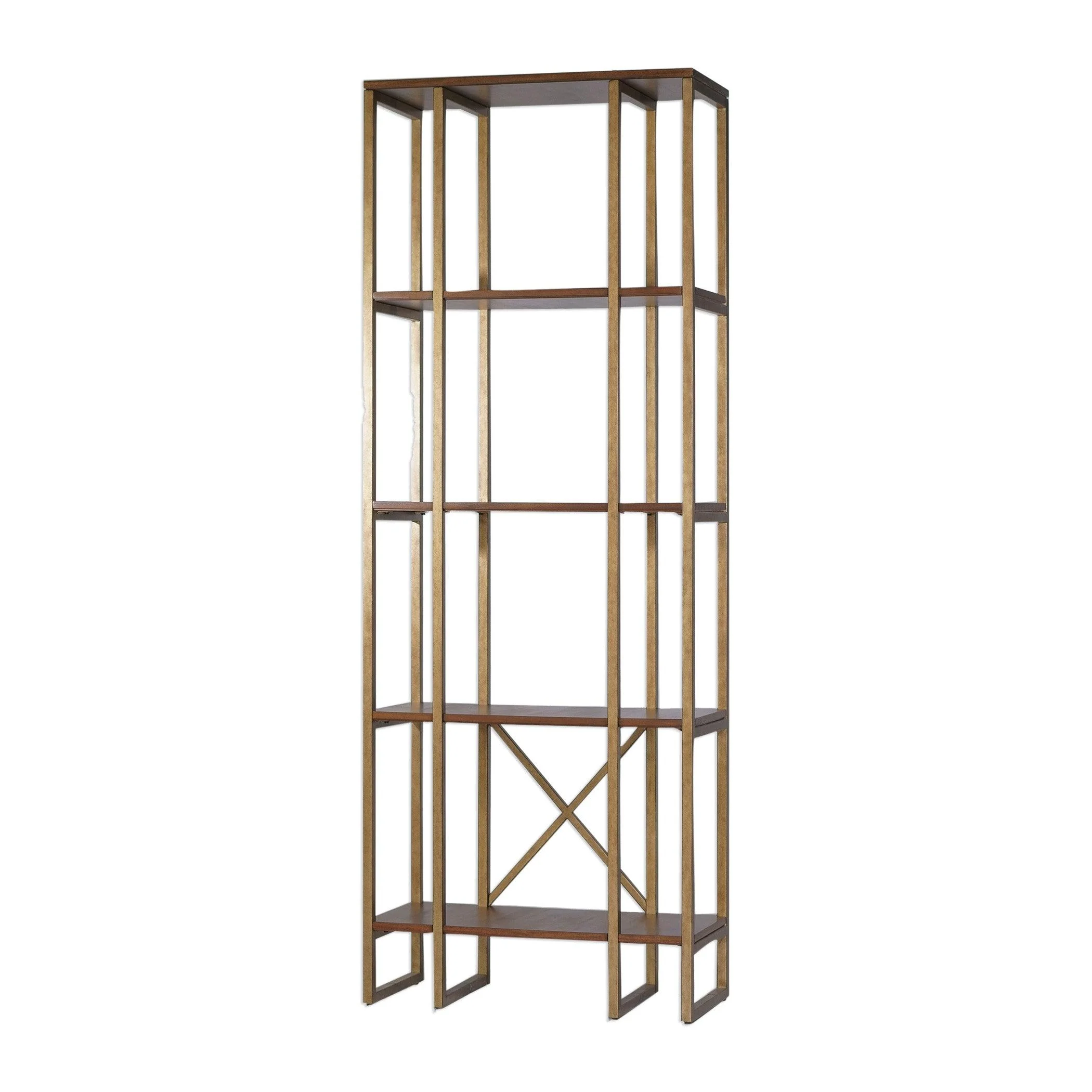 KARISHMA ANTIQUE GOLD ETAGERE - Remutear