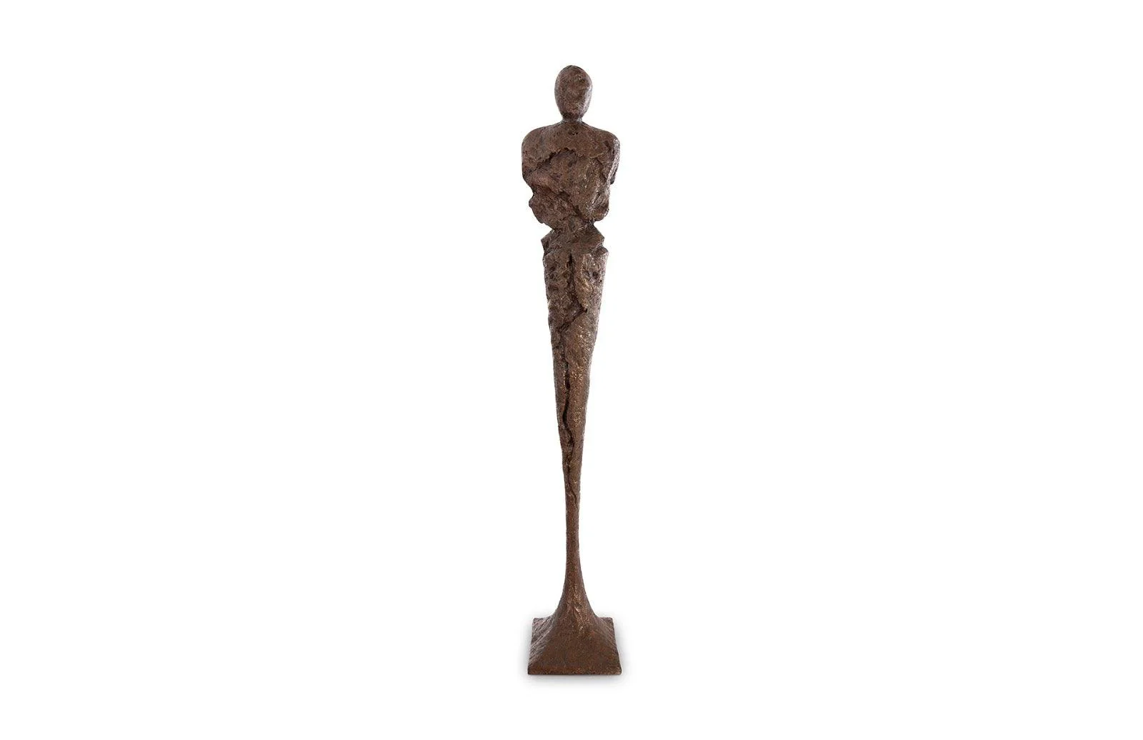 Tall Chiseled Male Sculpture, Resin, Bronze Finish - Remutear