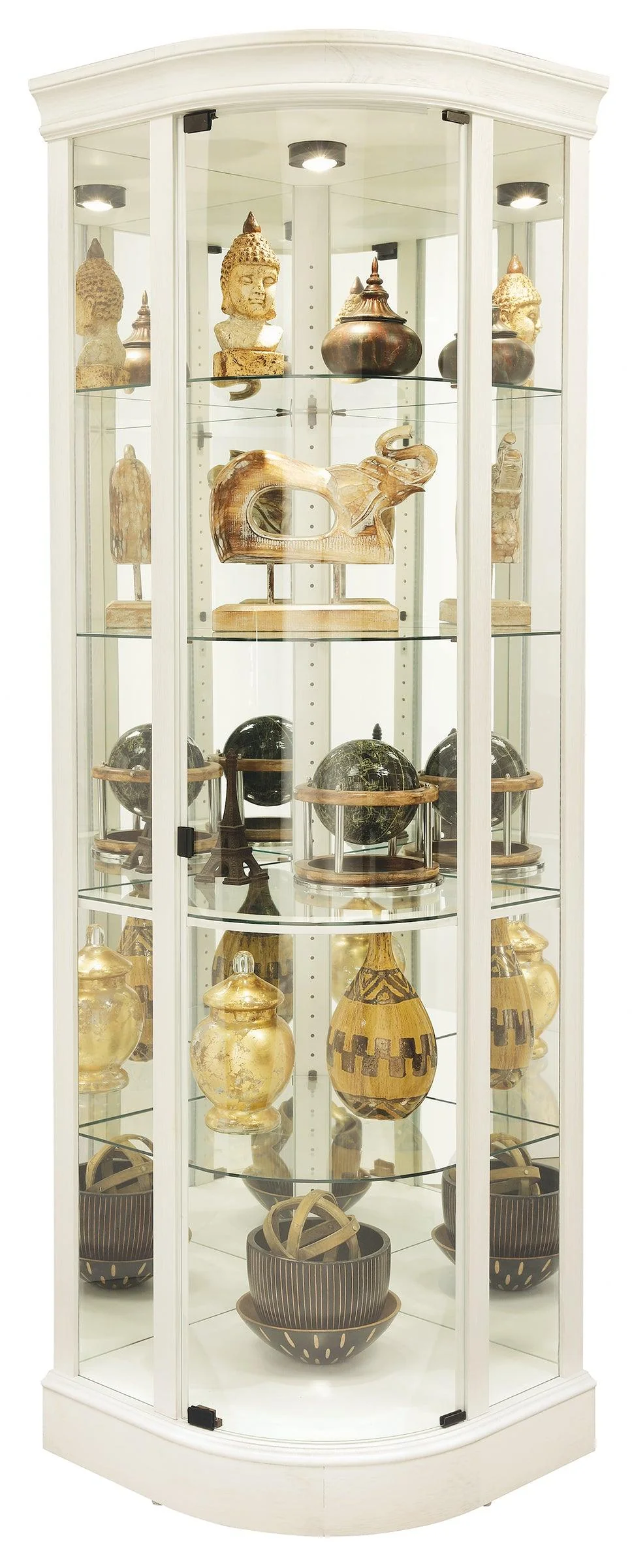 Marlowe IV Corner Curio Cabinet - Remutear