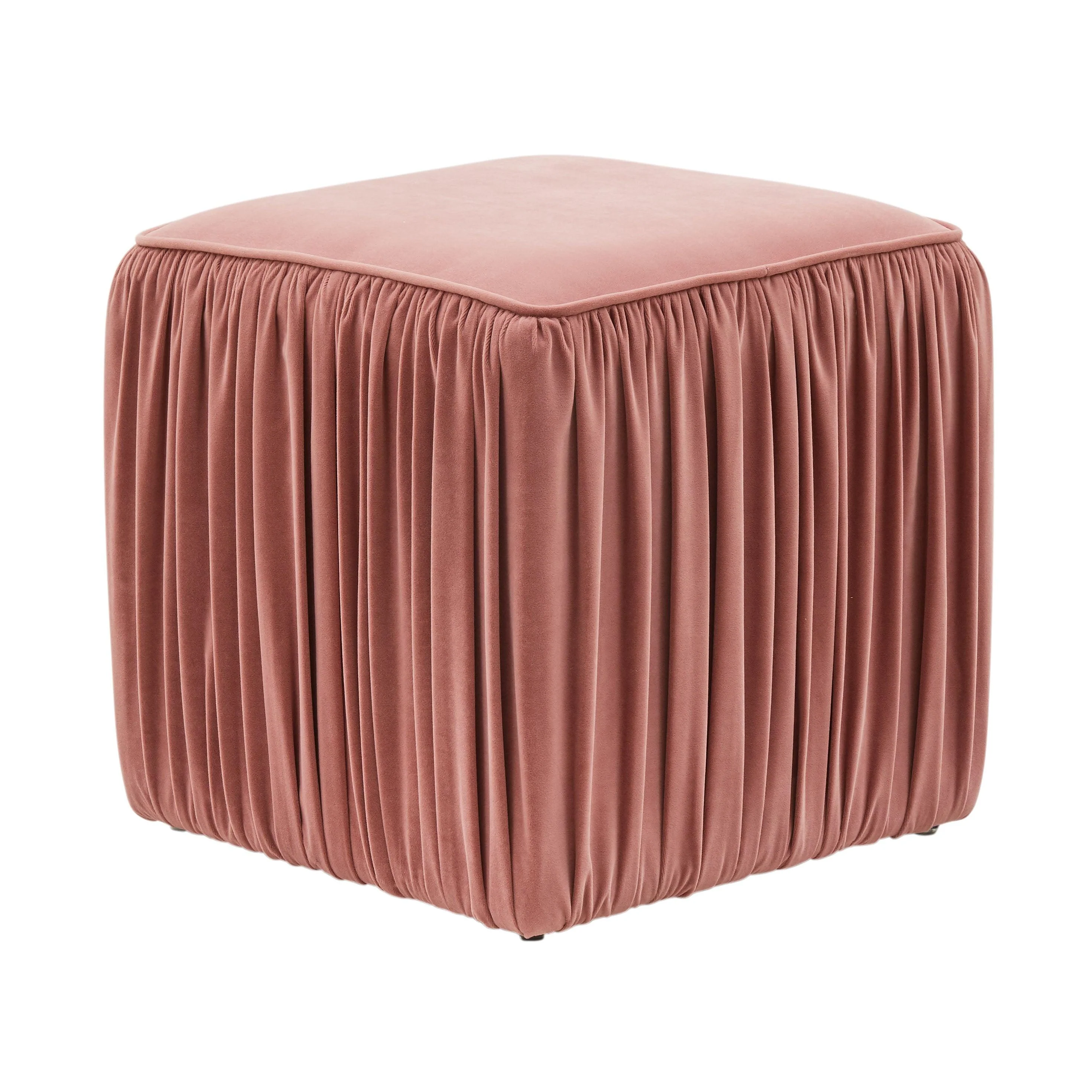 Morgan Mauve Pleated Ottoman - Remutear
