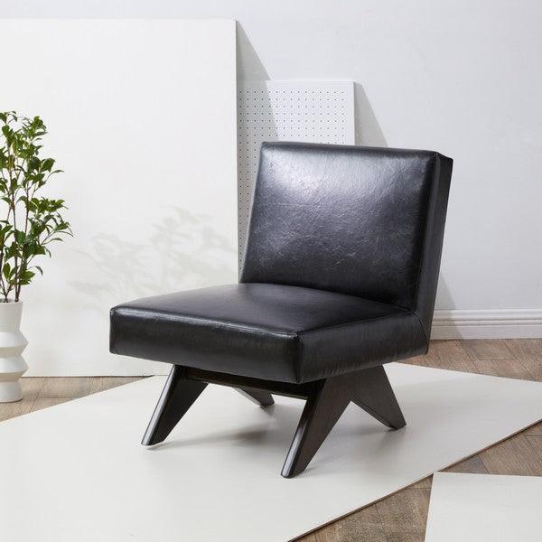DEASHA VEGAN LEATHER ACCENT CHAIR - Remutear