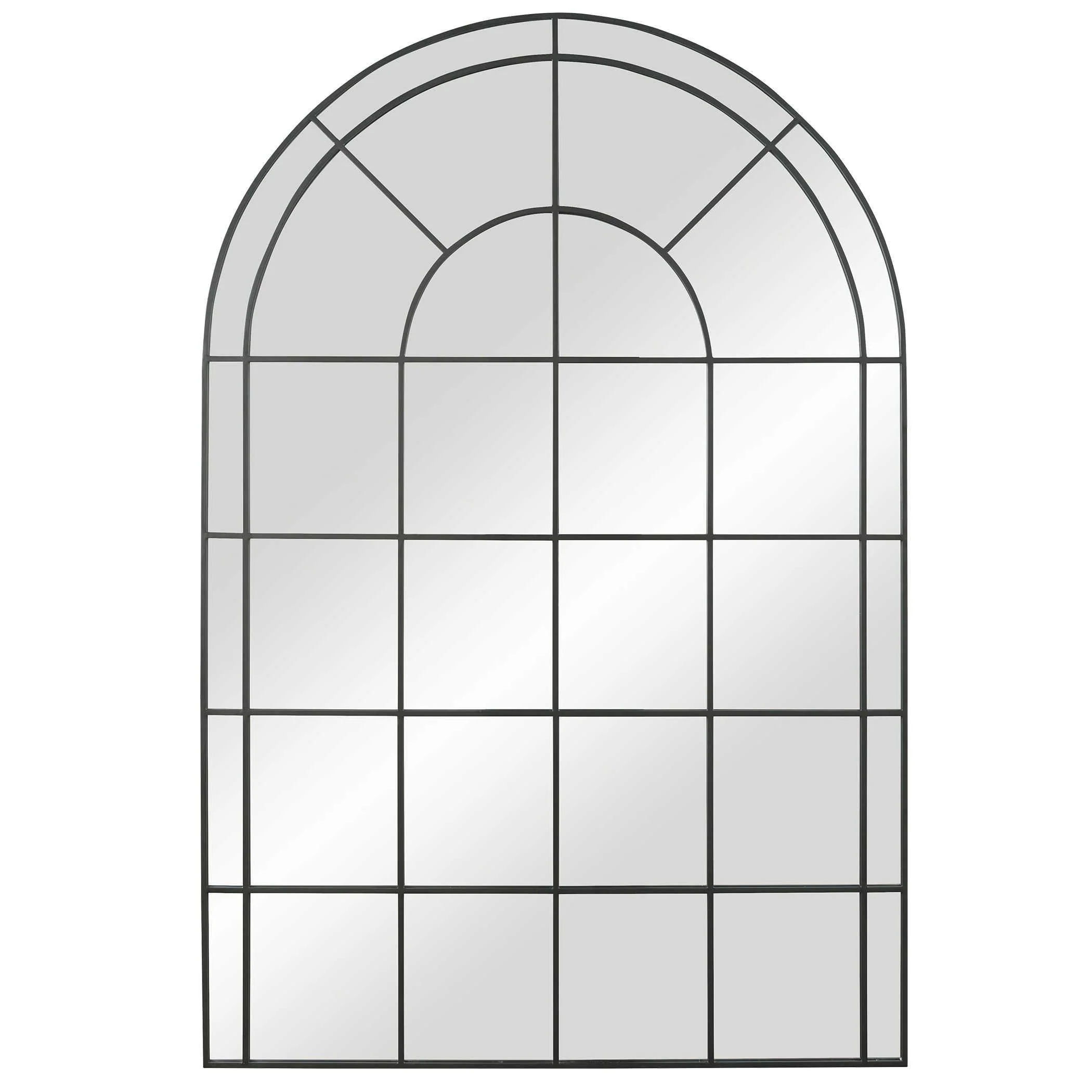 GRANTOLA BLACK ARCH IRON MIRROR - Remutear