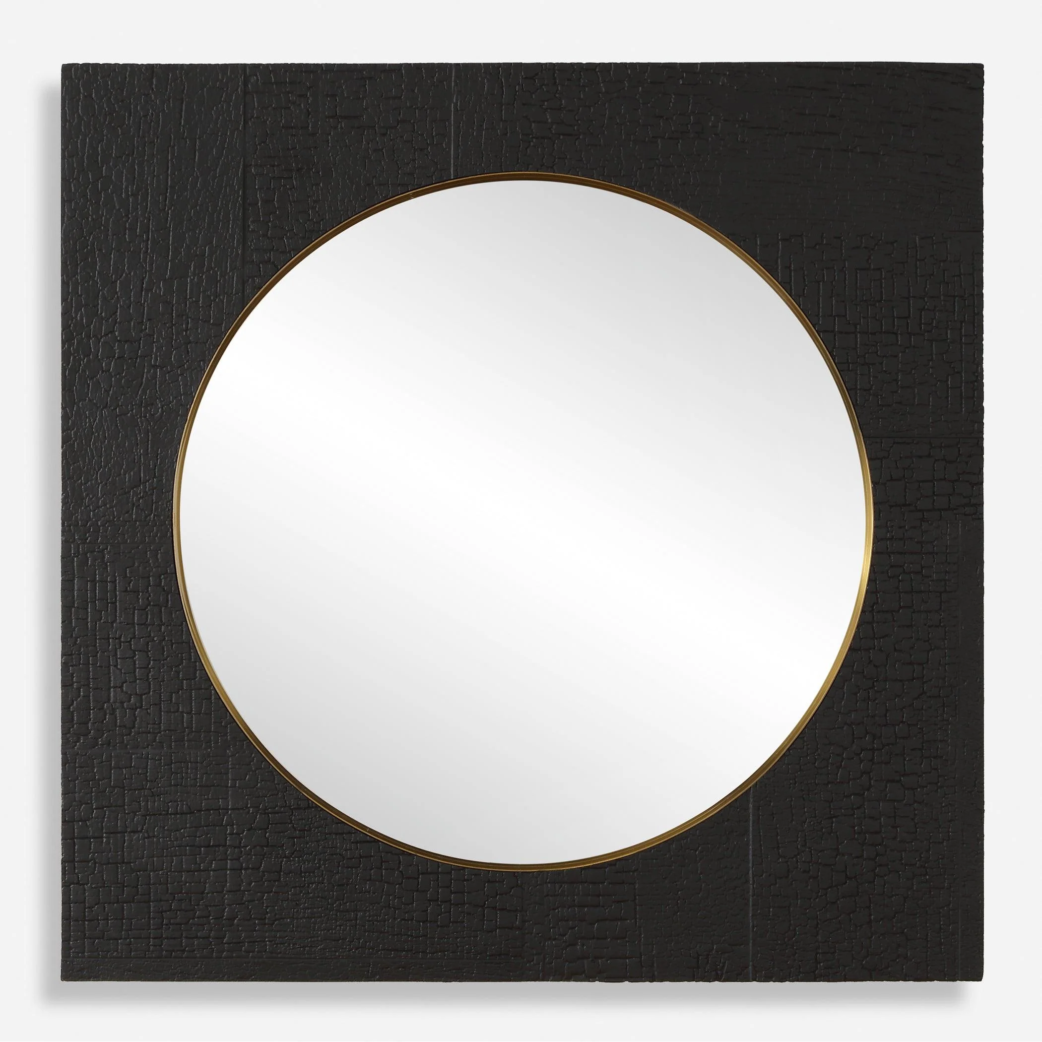 Ember Black Square Mirror - Remutear