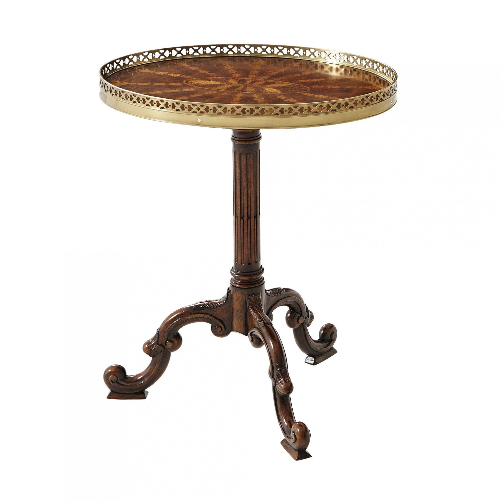 Radiating Parquetry Accent Table - Remutear