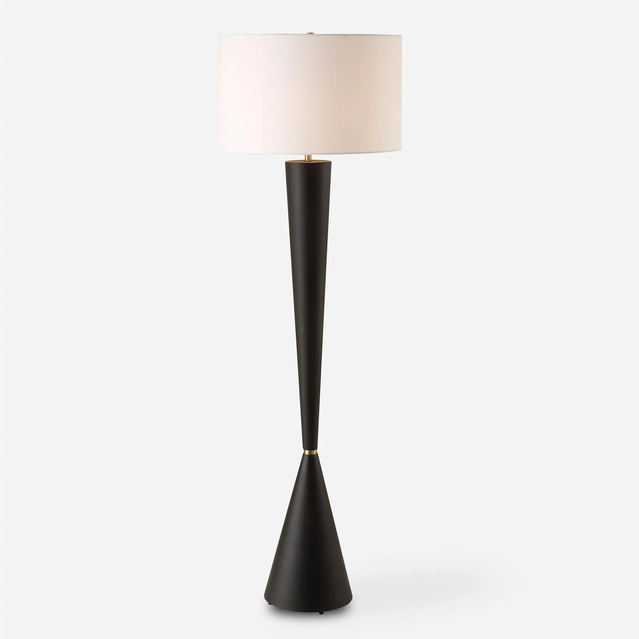 Layla Black Tapered Floor Lamp - Remutear