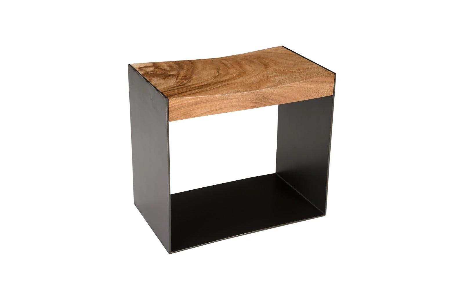 Iron Frame Stool, Natural - Remutear