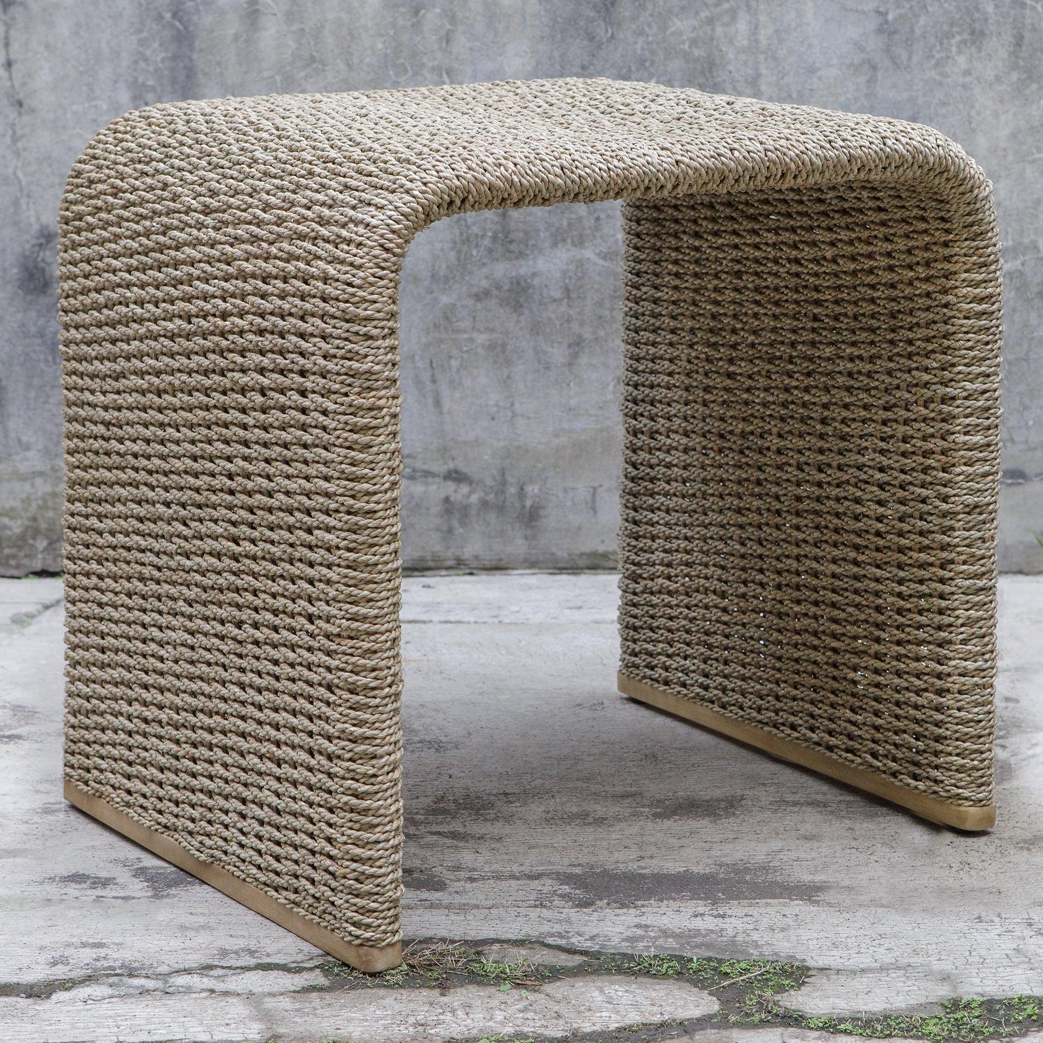 Calabria Woven Seagrass End Table - Remutear
