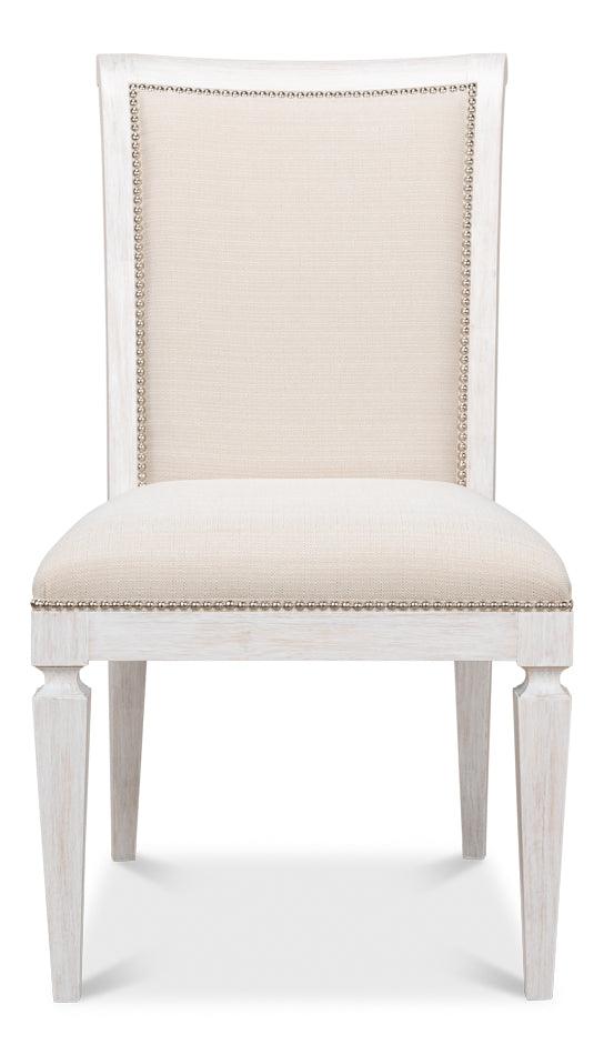 Scroll Back Dining Sd/Chr Whitewash Wht - Set of 2 - Remutear