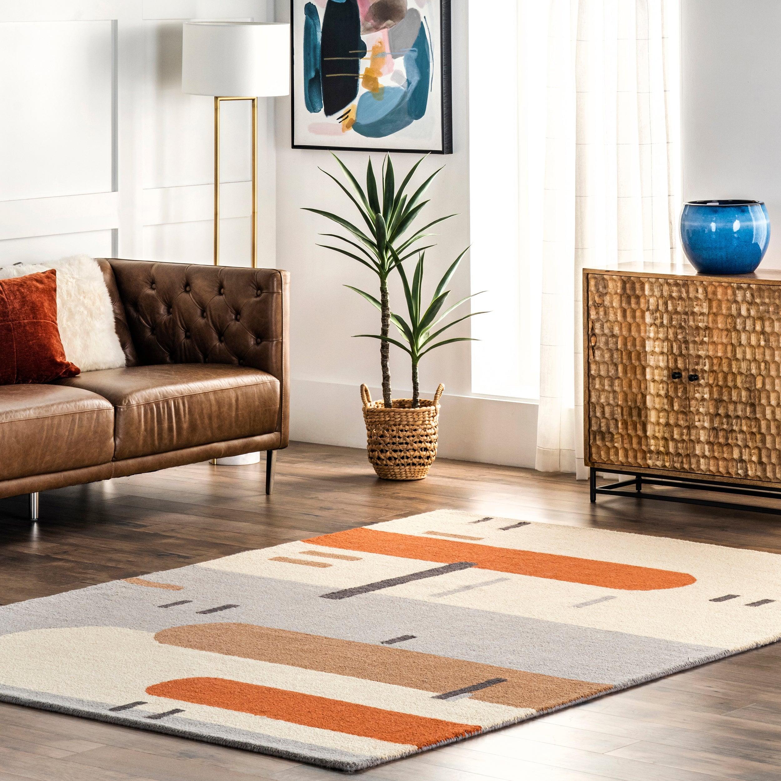 Cori Wool Abstract Contemporary Area Rug - Remutear