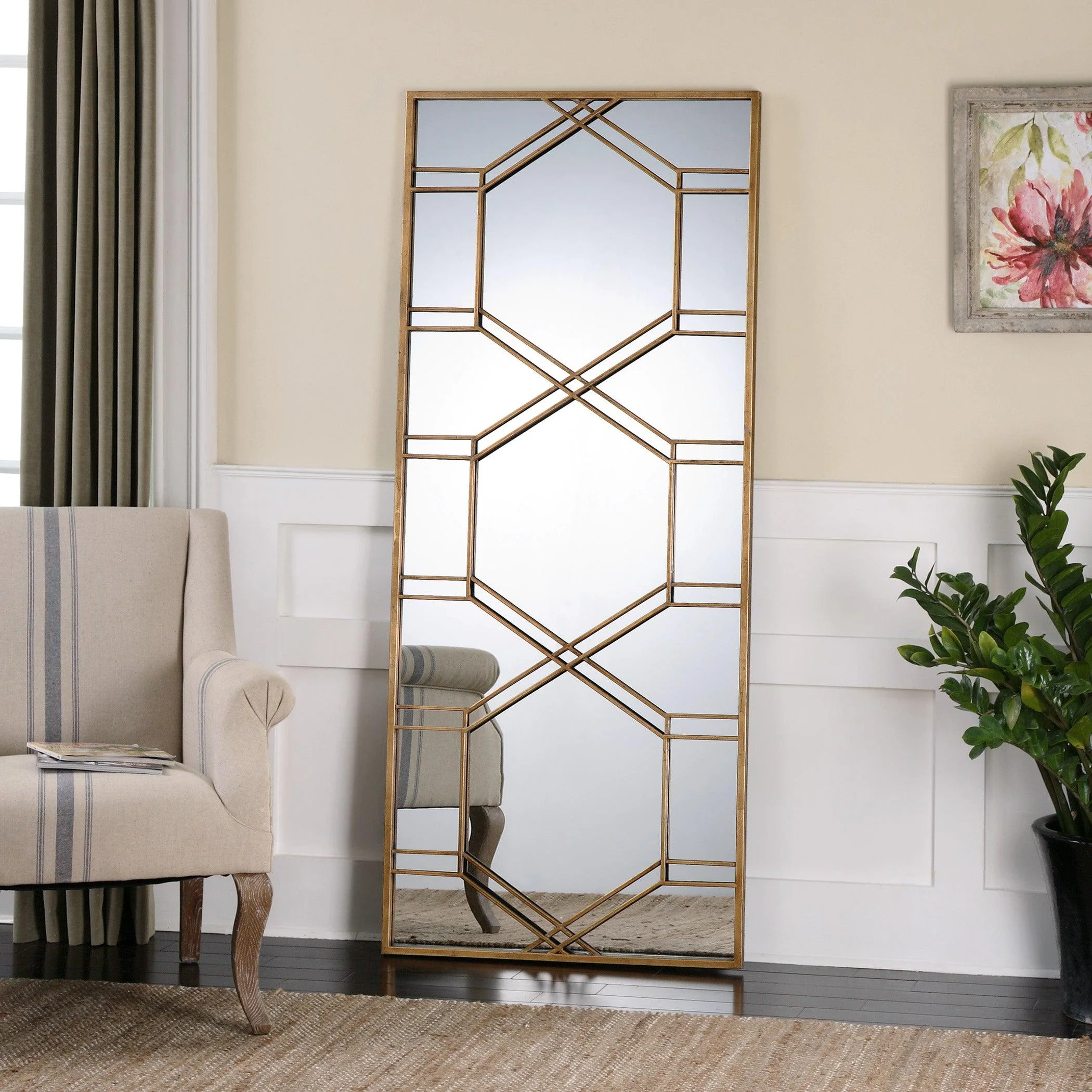 KENNIS GOLD LEAF LEANER MIRROR - Remutear